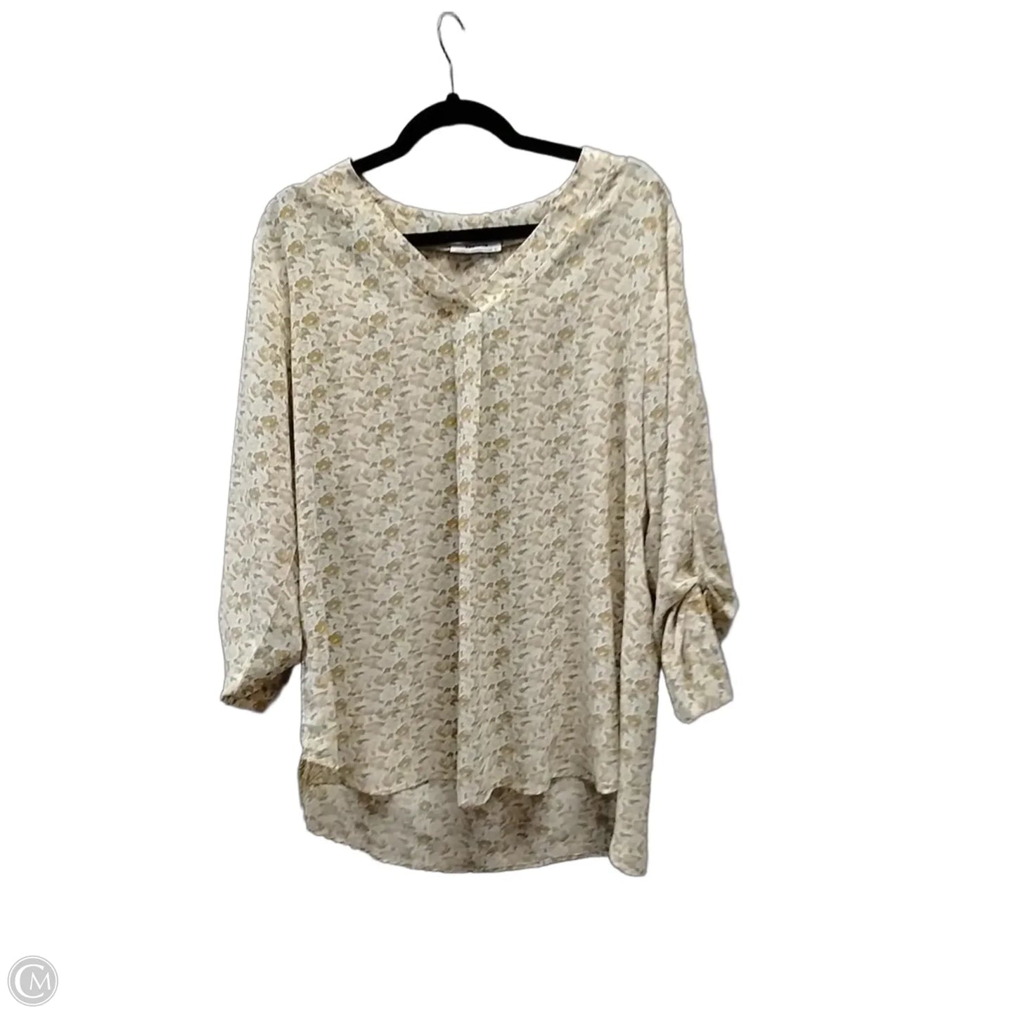 Blouse 3/4 Sleeve By Cme In Floral Print, Size: Xl