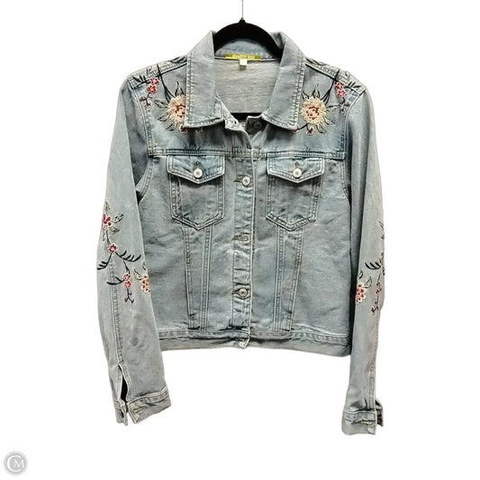 Jacket Denim By Gianni Bini In Floral Print, Size: M