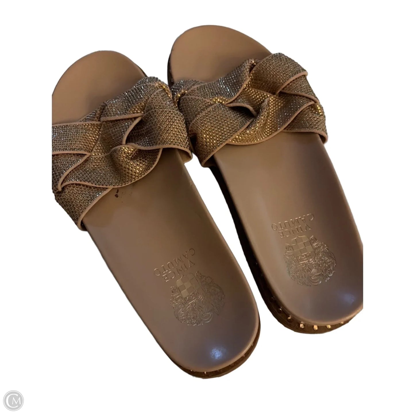 Sandals Flip Flops By Vince Camuto In Gold, Size: 7.5
