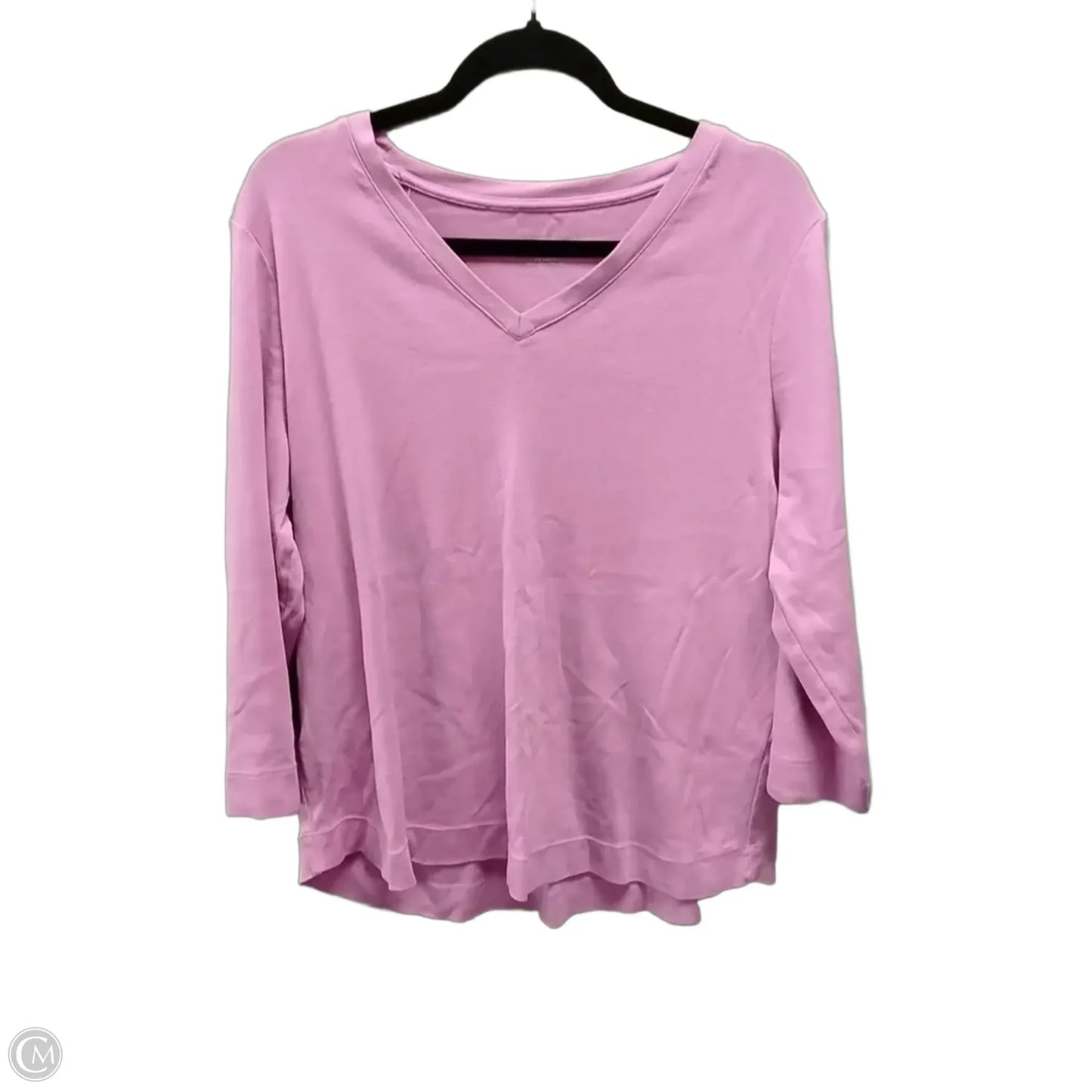 Top Long Sleeve Basic By Chicos In Pink, Size: Xl