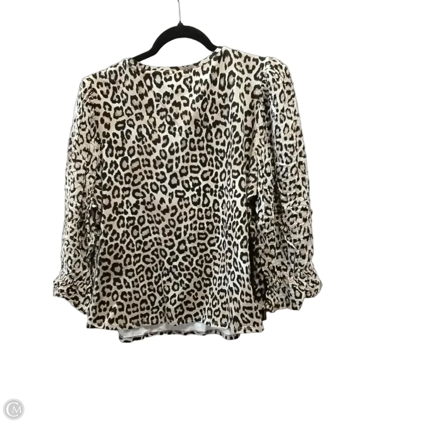 Top Long Sleeve By Chicos In Leopard Print, Size: Xl