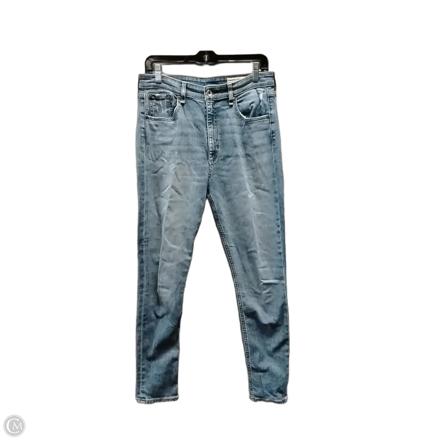 Jeans Straight By Rag And Bone In Blue Denim, Size: 10