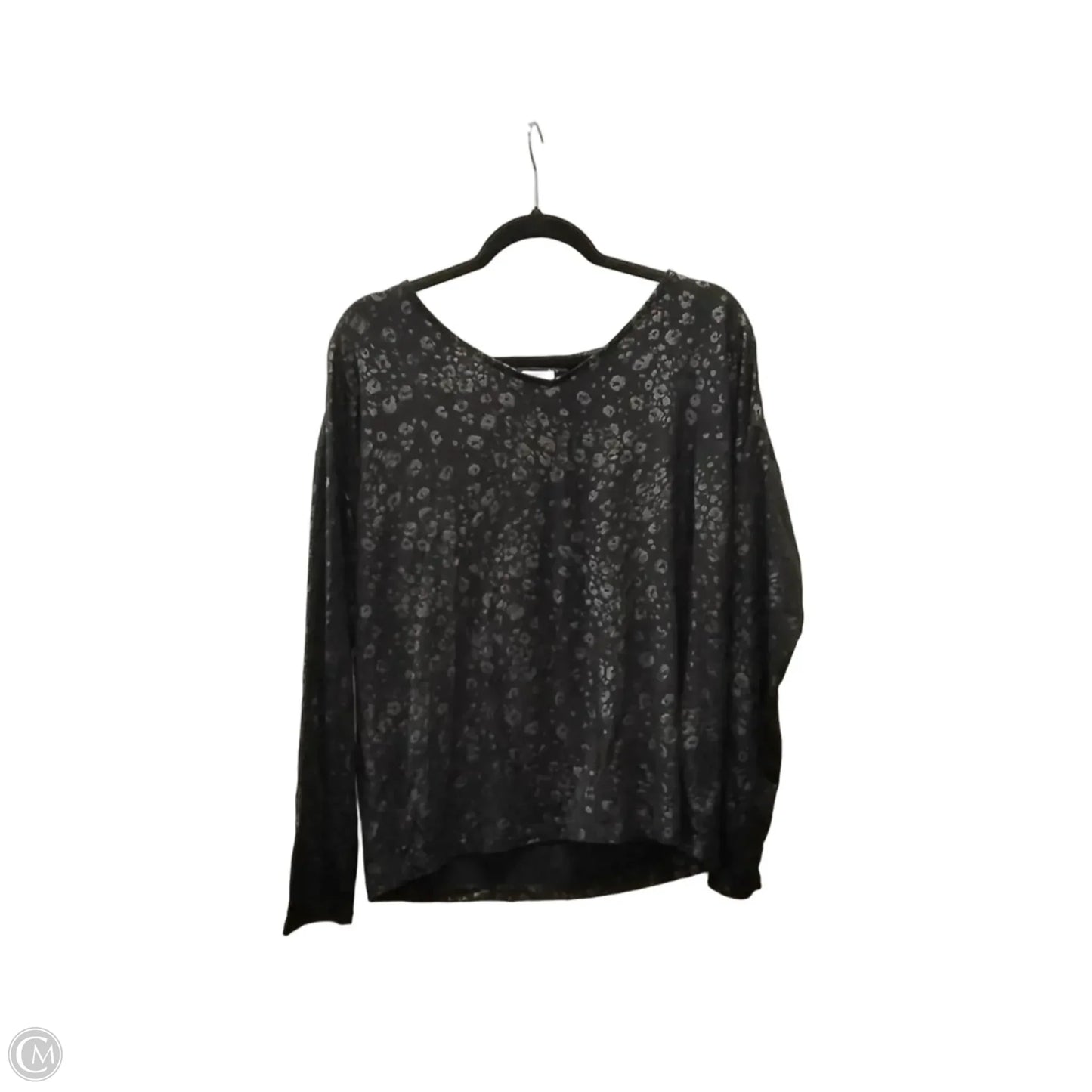 Top Long Sleeve By Chicos In Black, Size: M