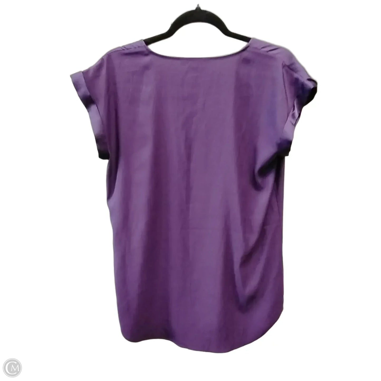 Blouse Short Sleeve By Express In Purple, Size: M