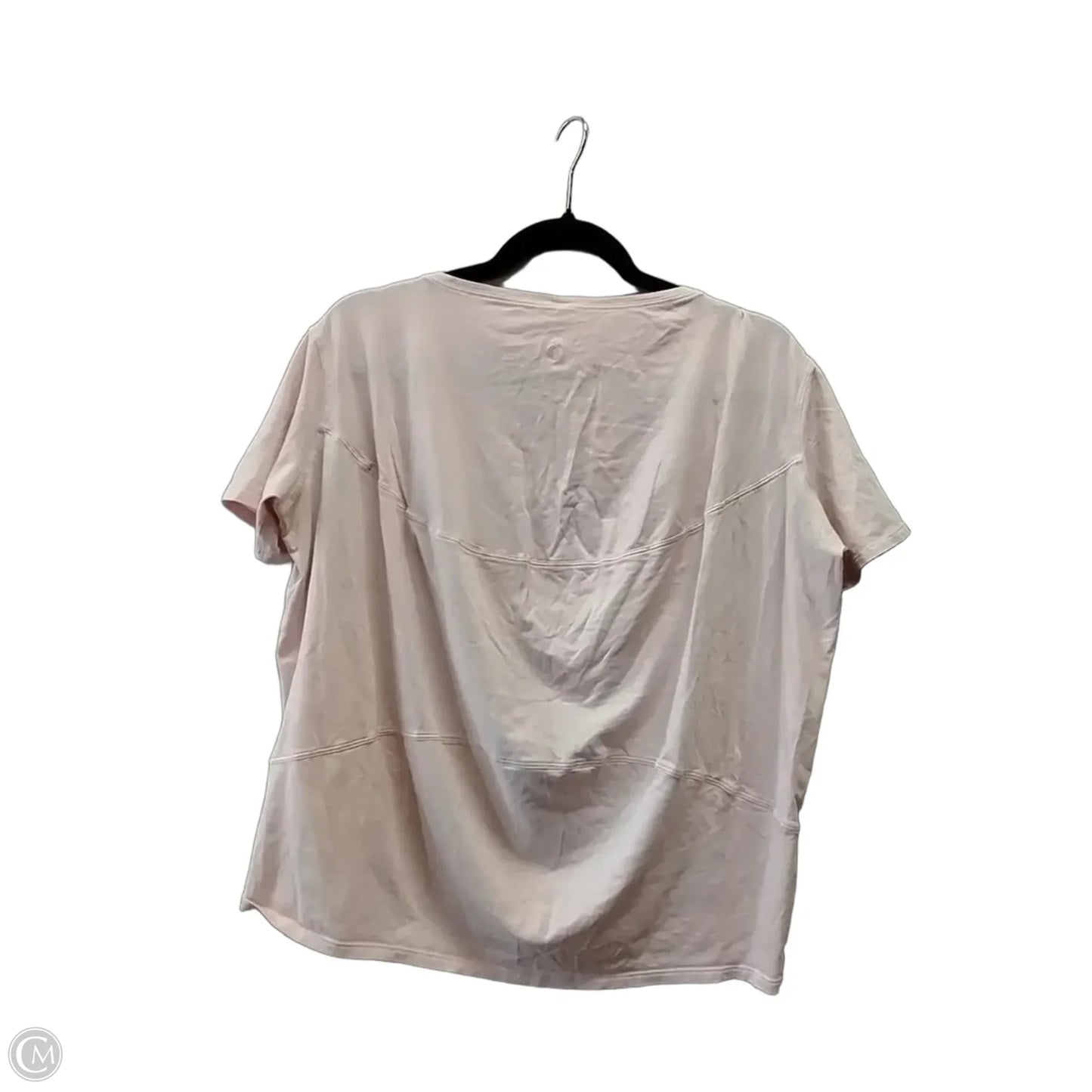 Athletic Top Short Sleeve By Lululemon In Pink, Size: S