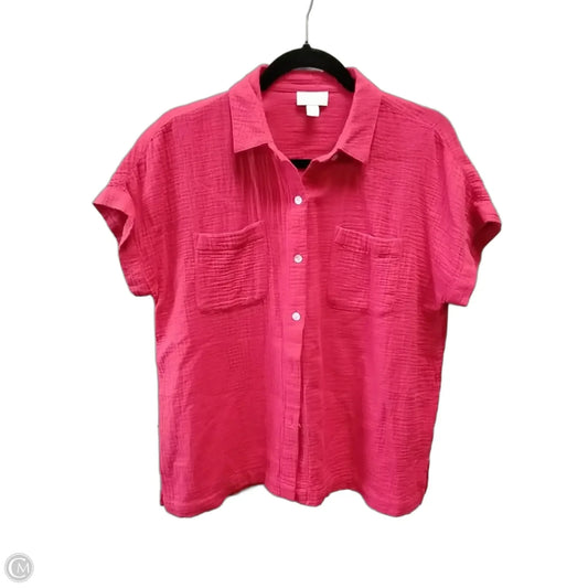 Top Short Sleeve By J. Jill In Red, Size: Xs