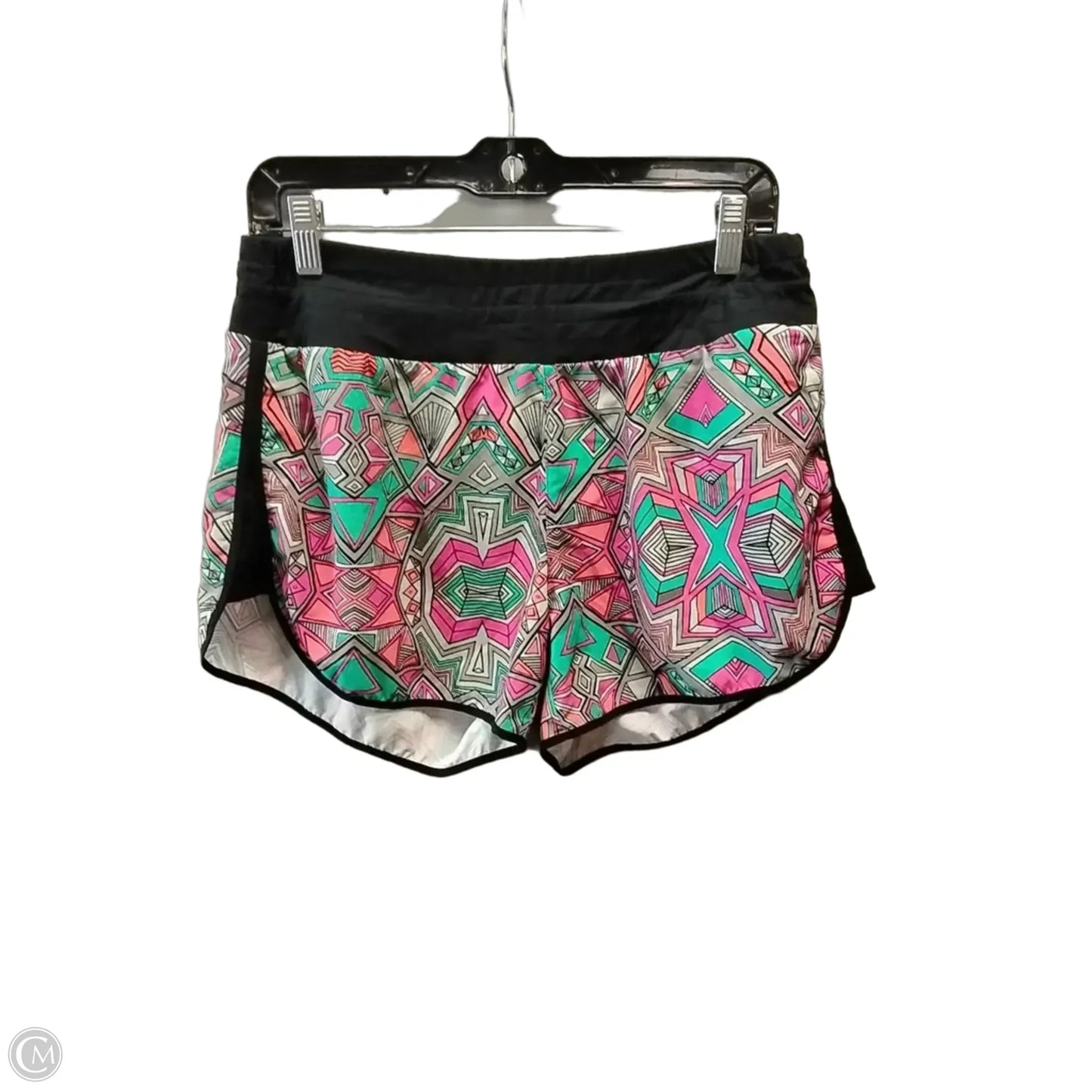 Athletic Shorts By Asics In Geometric Pattern, Size: L