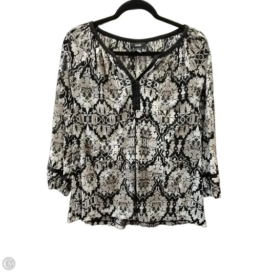 Blouse Long Sleeve By Alfani In Paisley Print, Size: L