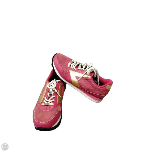 Shoes Sneakers By Brooks In Red & Tan, Size: 7.5