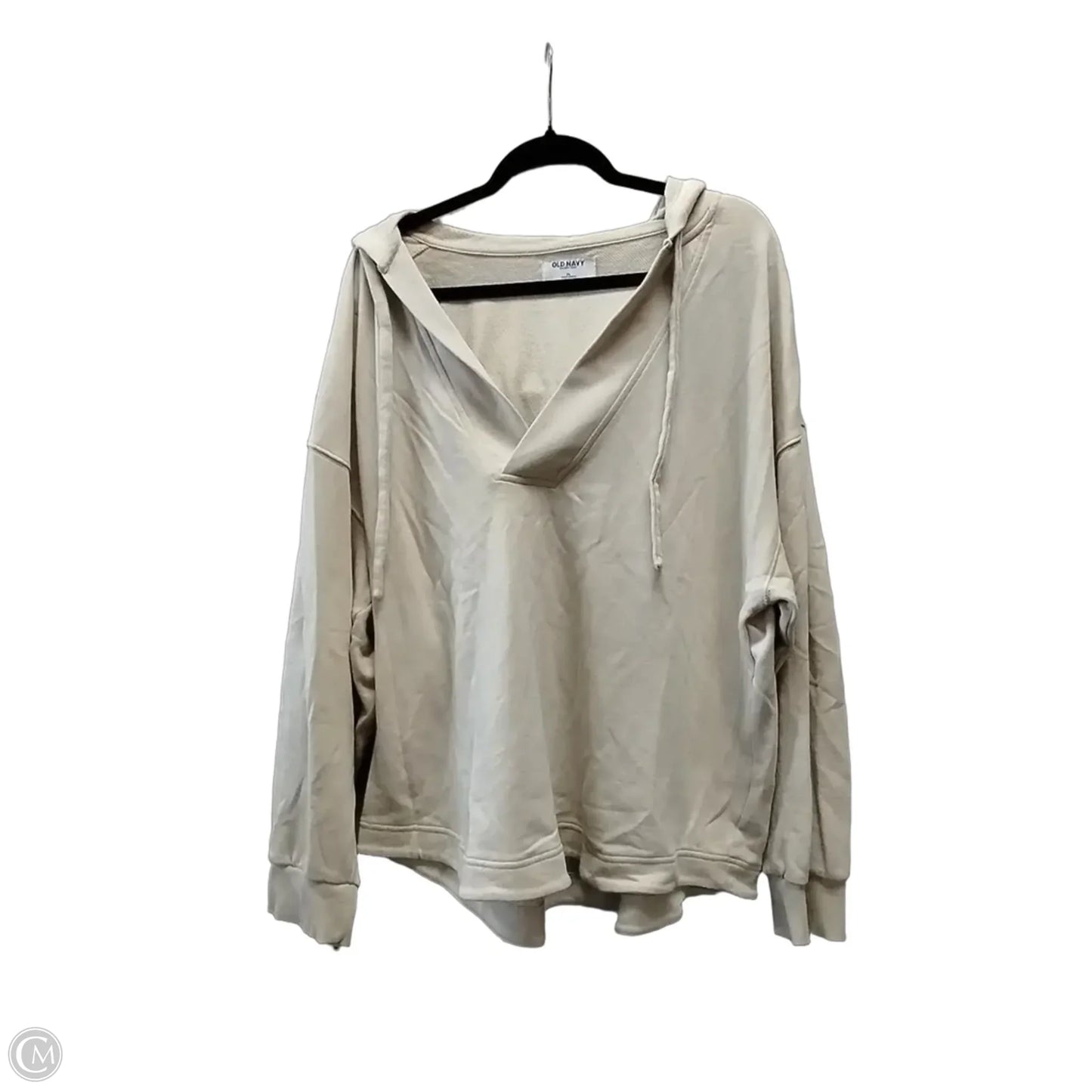Sweatshirt Hoodie By Old Navy In Cream, Size: Xl