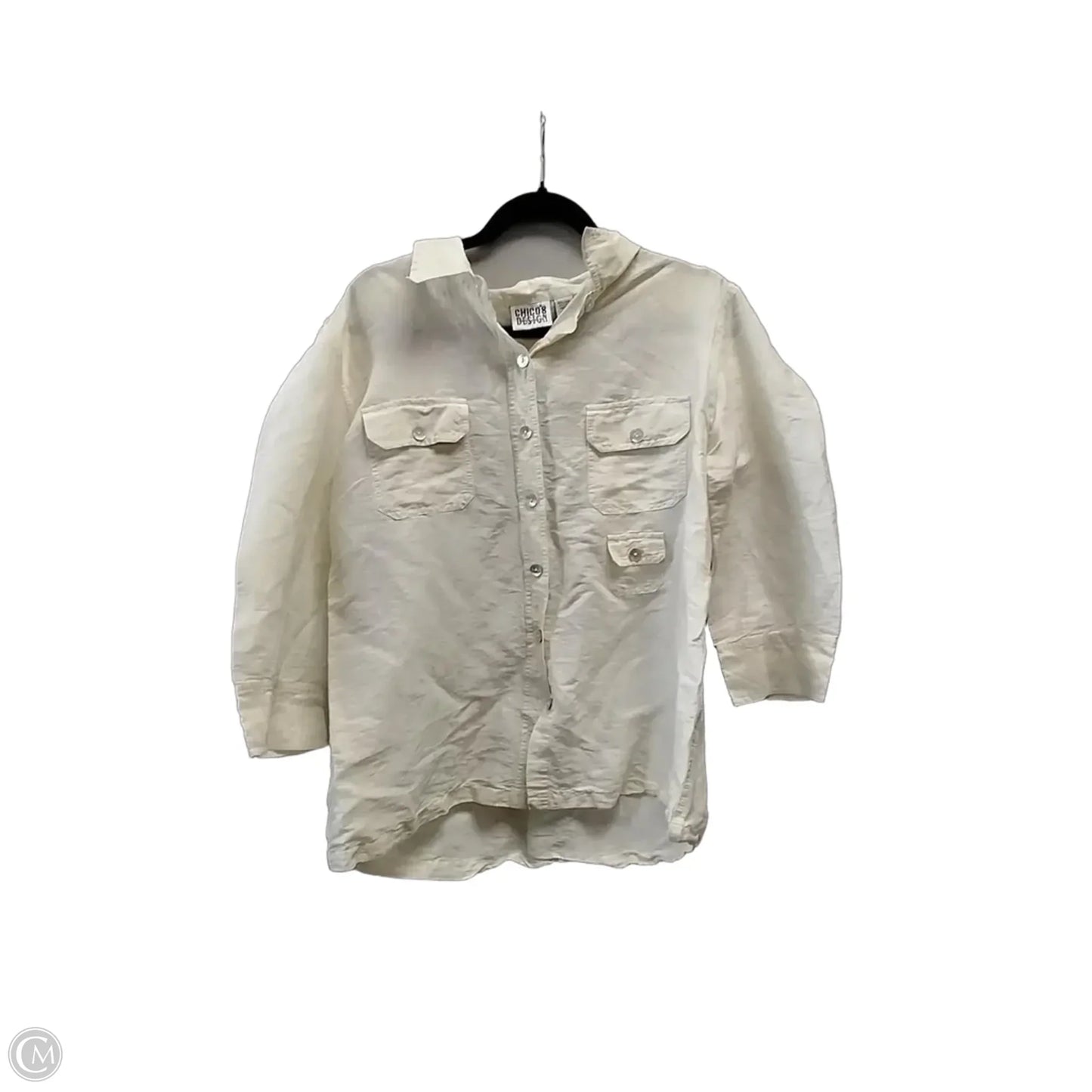 Top Long Sleeve Basic By Chicos In Yellow, Size: M