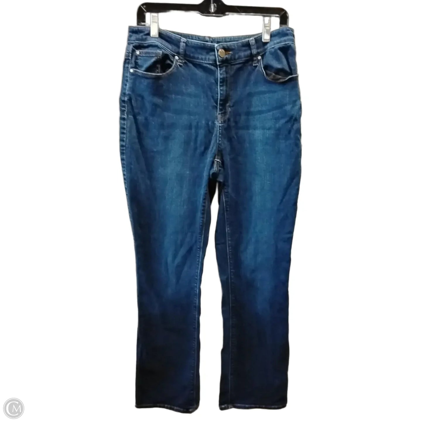 Jeans Flared By Chicos In Blue Denim, Size: 10