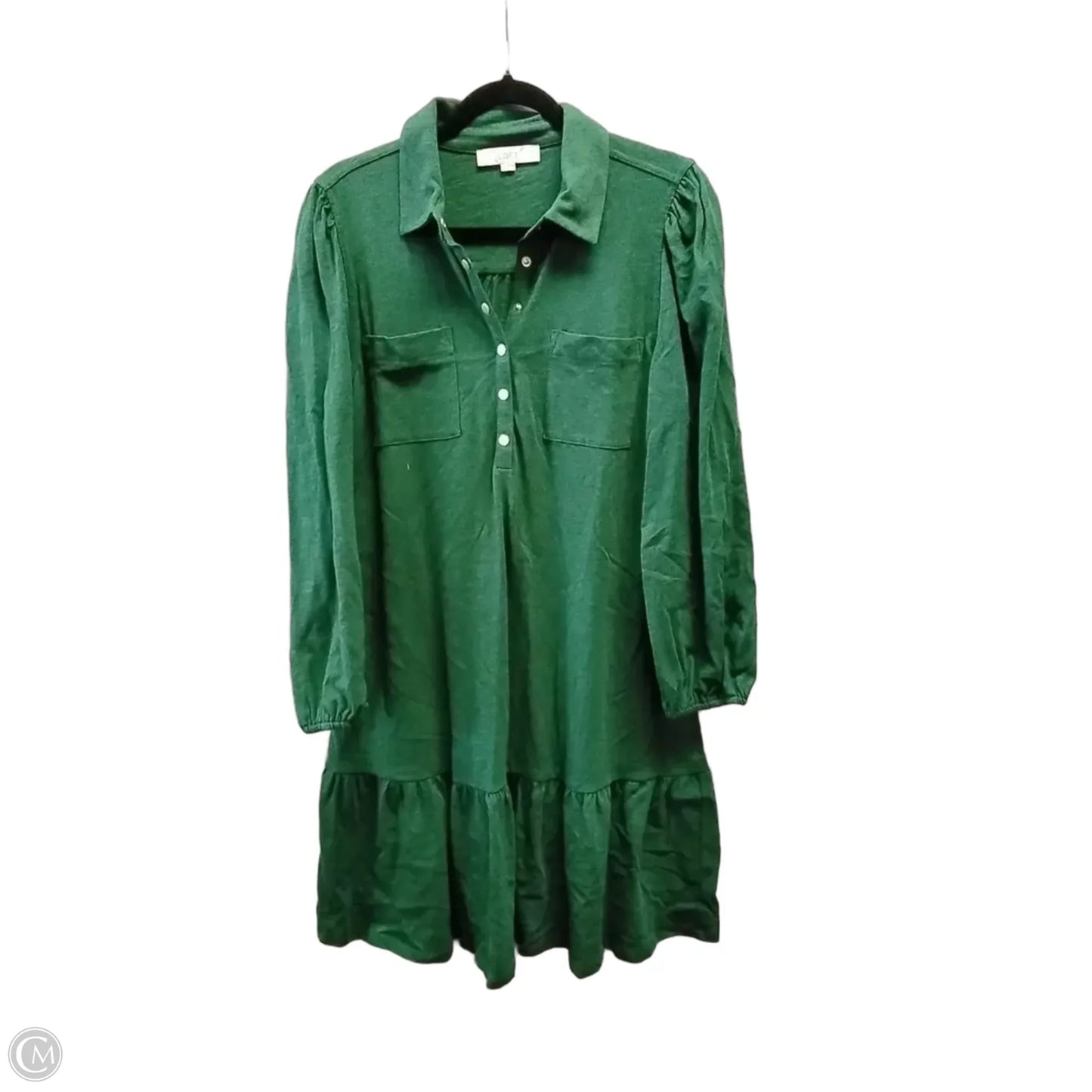 Dress Casual Midi By Loft In Green, Size: 14