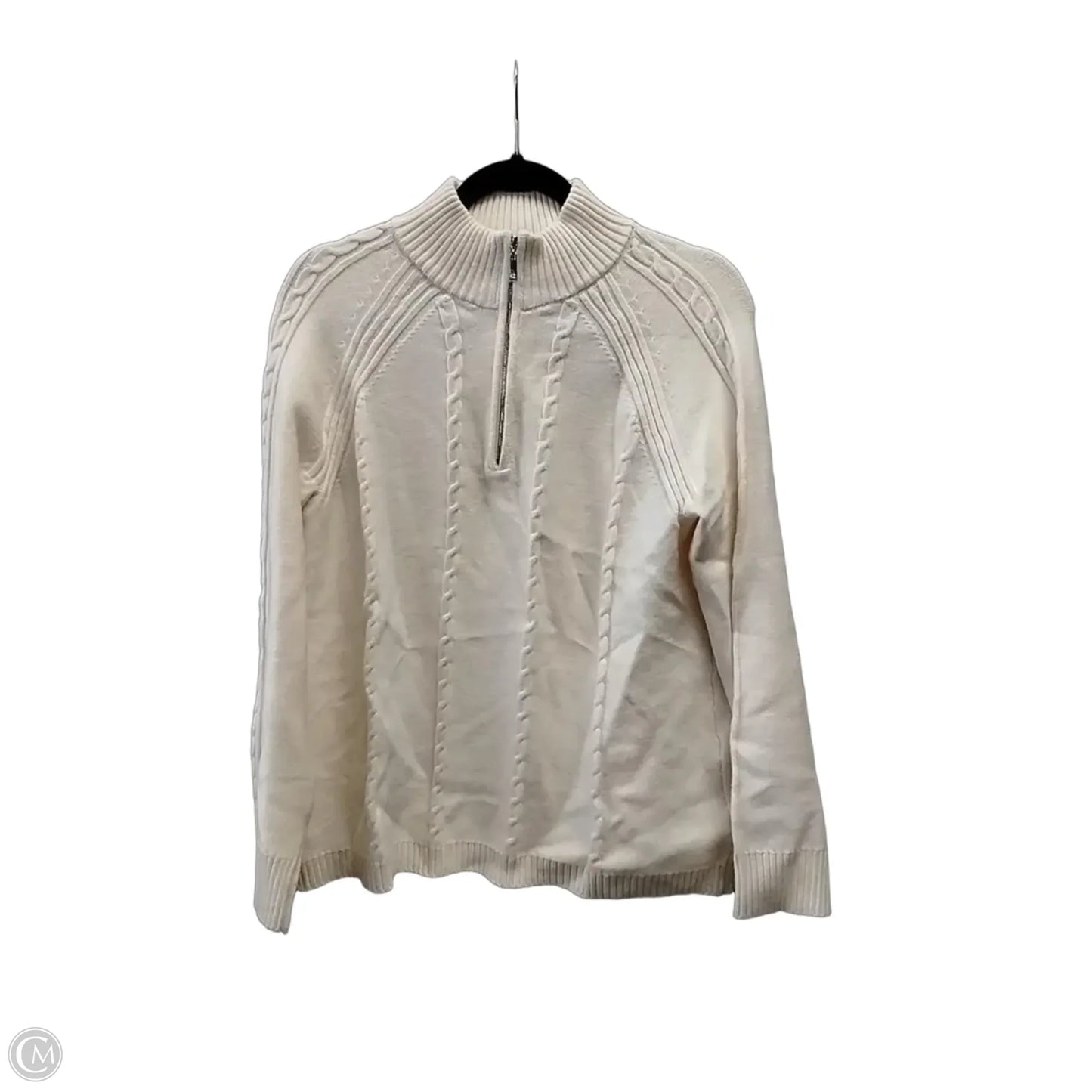Top Long Sleeve By Chicos In Cream, Size: L