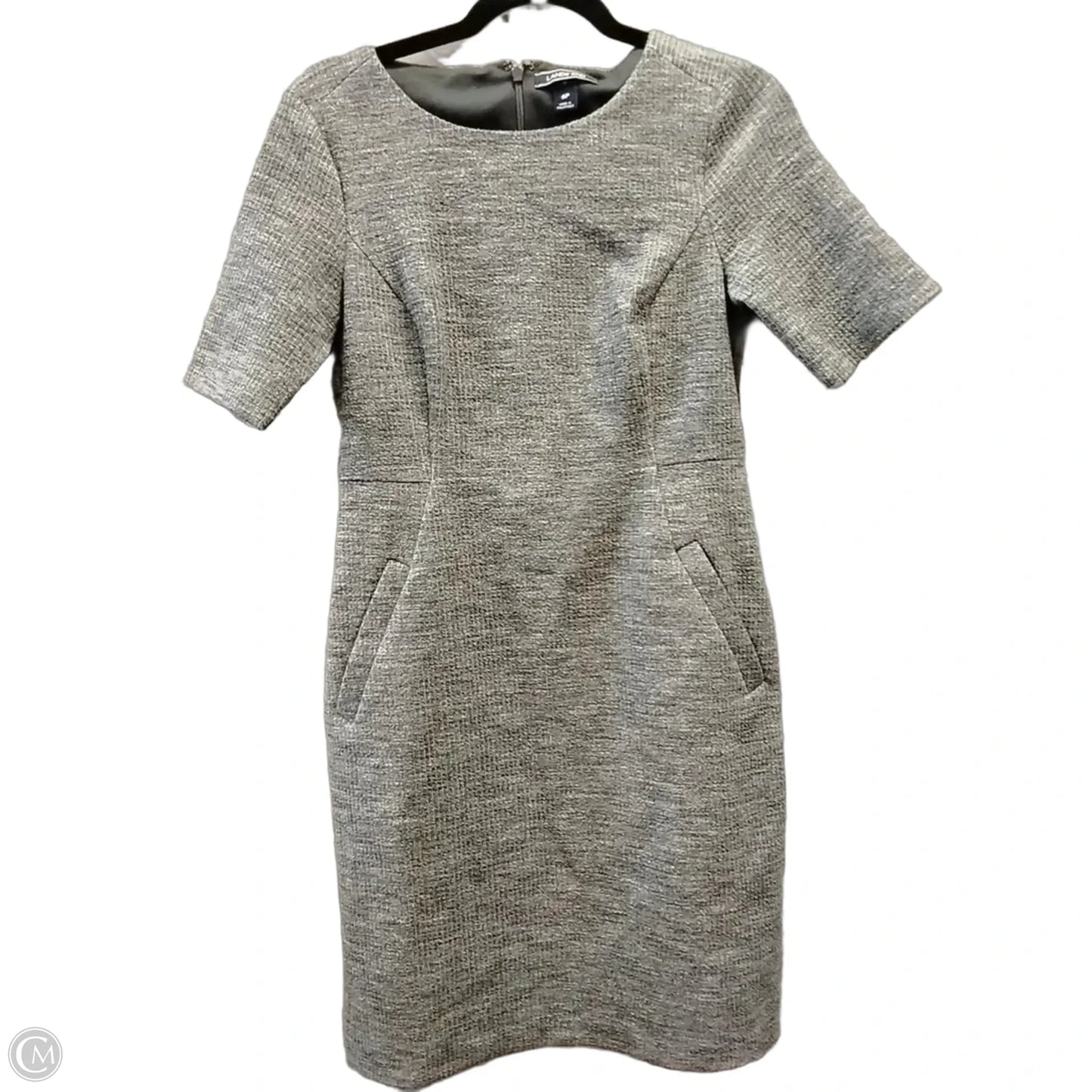Dress Casual Midi By Lands End In Grey, Size: 6p