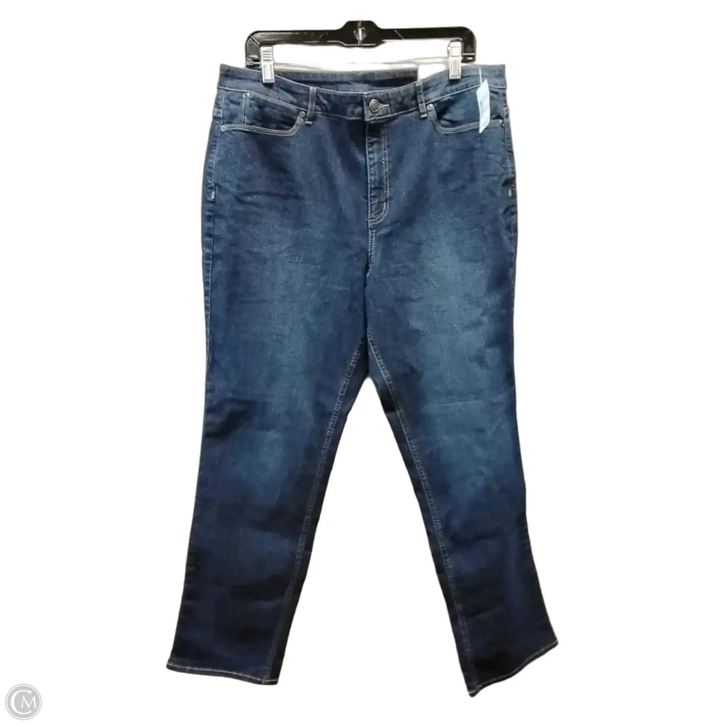 Jeans Straight By Christopher And Banks In Blue Denim, Size: 14
