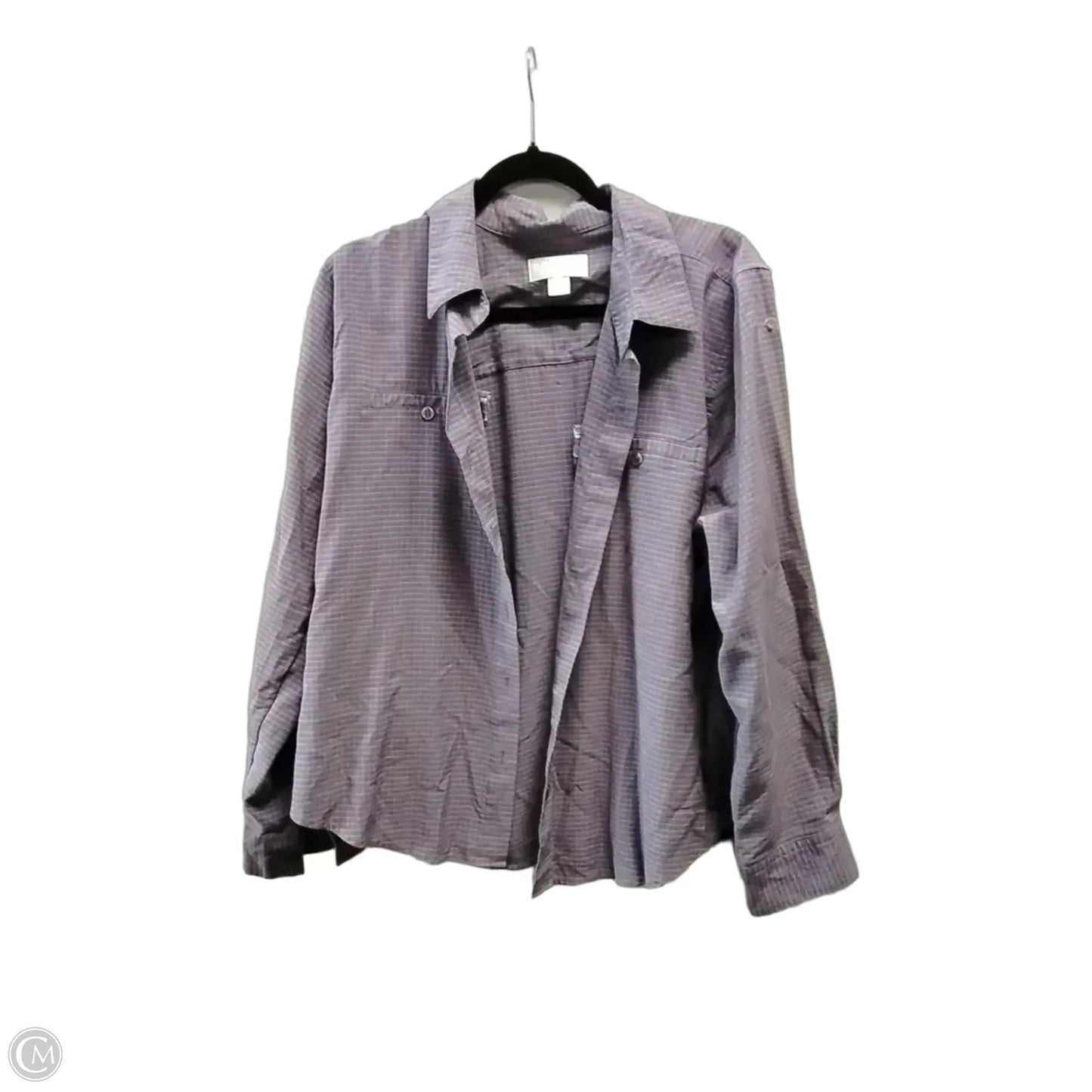 Blouse Long Sleeve By Cj Banks In Purple, Size: Xl