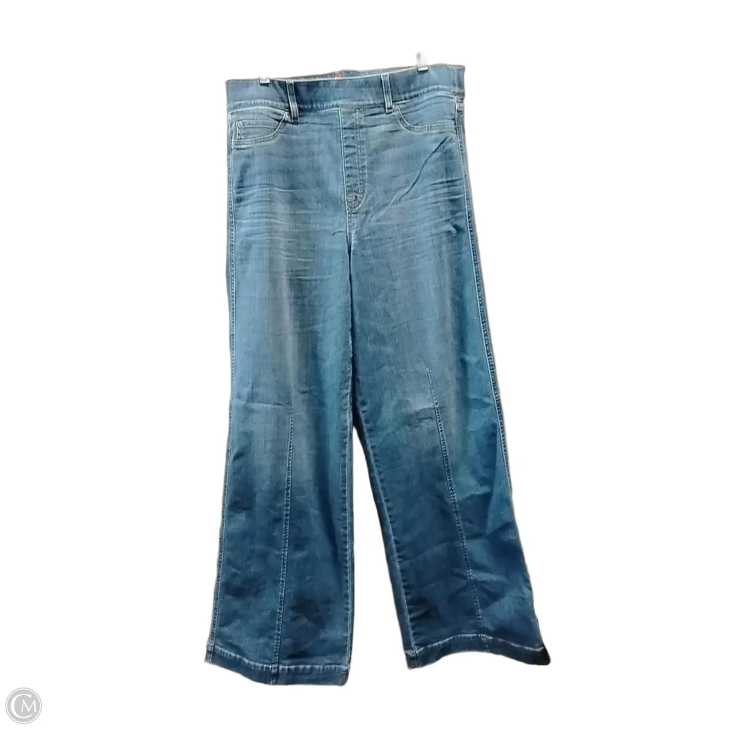 Jeans Wide Leg By Spanx In Blue Denim, Size: 16