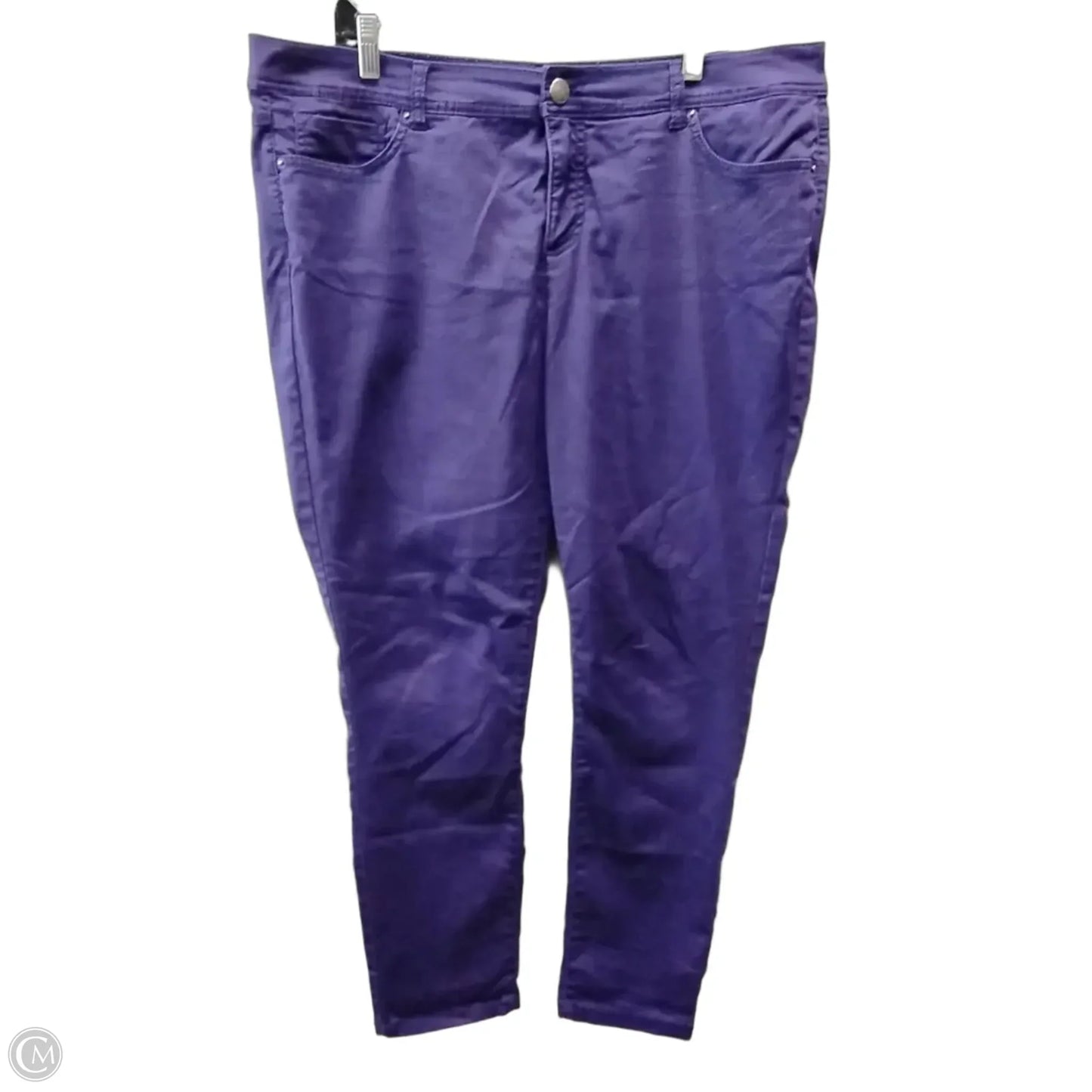Jeans Straight By Inc In Purple Denim, Size: 16
