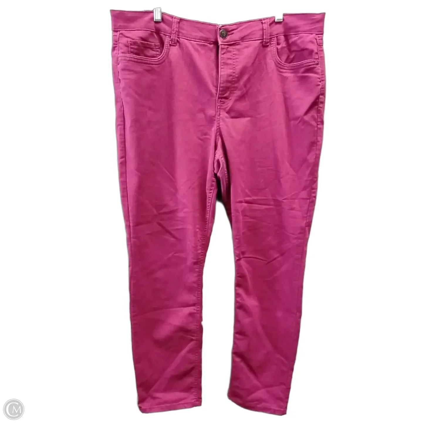Jeans Straight By Liz Claiborne In Pink Denim, Size: 18