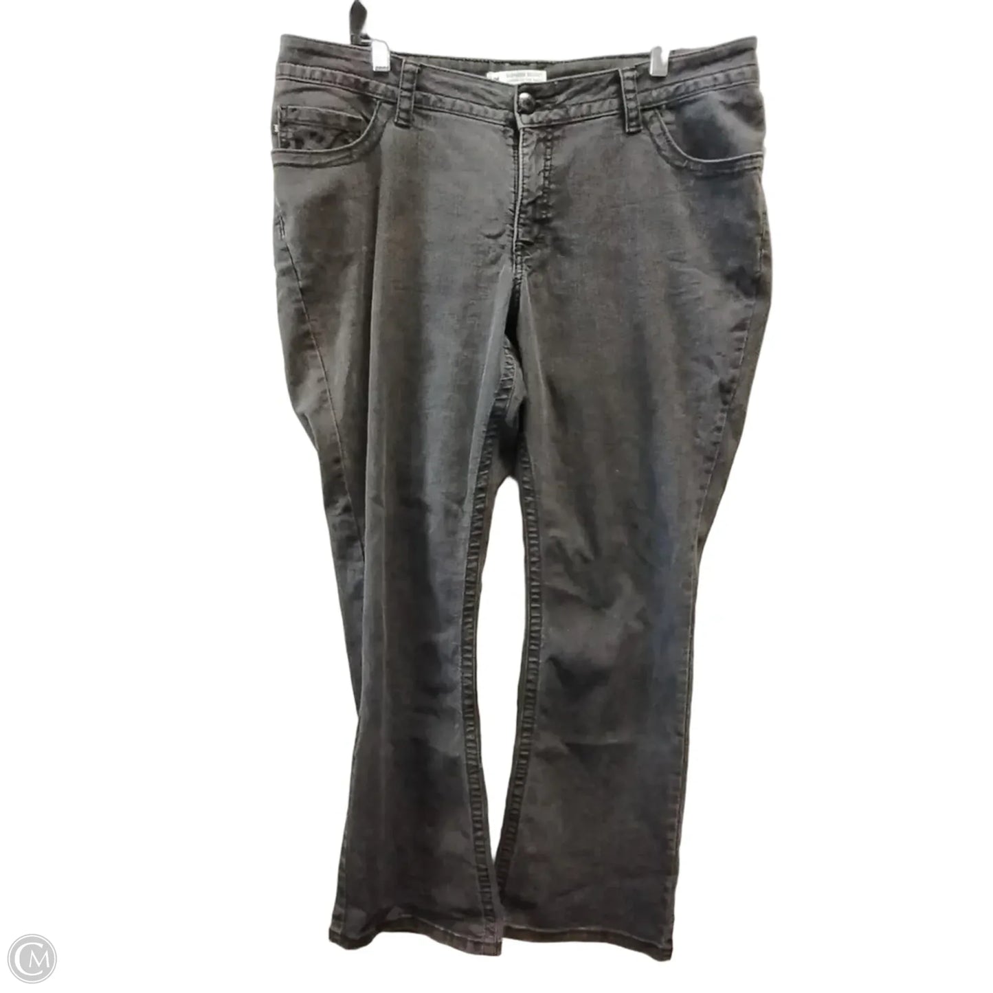 Jeans Boot Cut By Lee In Black Denim, Size: 18
