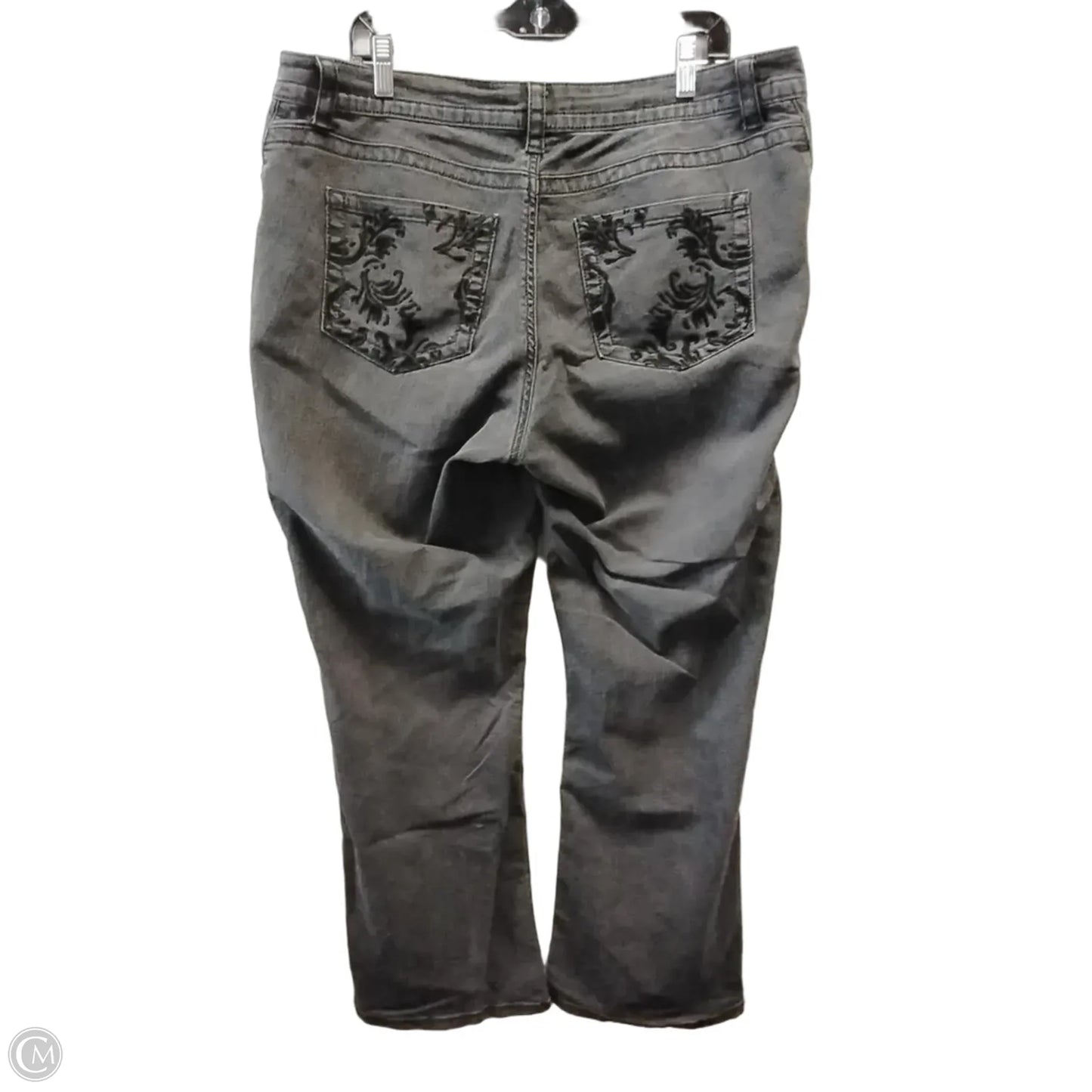 Jeans Boot Cut By Lee In Black Denim, Size: 18