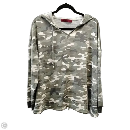 Sweatshirt Hoodie By Love Scarlett In Camouflage Print, Size: 2x