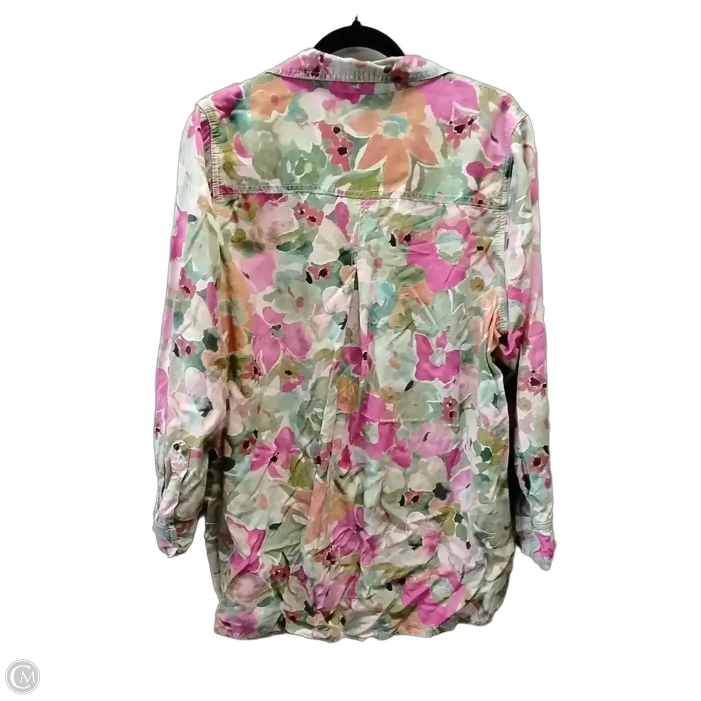Blouse Long Sleeve By Velvet Heart In Floral Print, Size: 1x