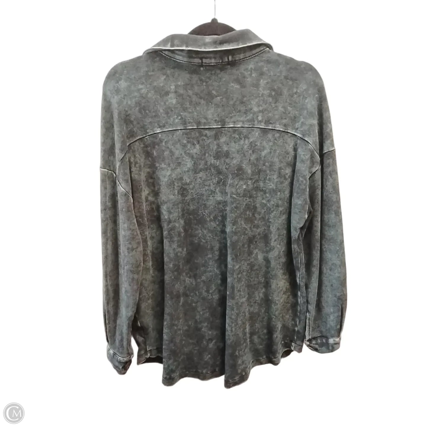 Top Long Sleeve By Zenana In Green, Size: L