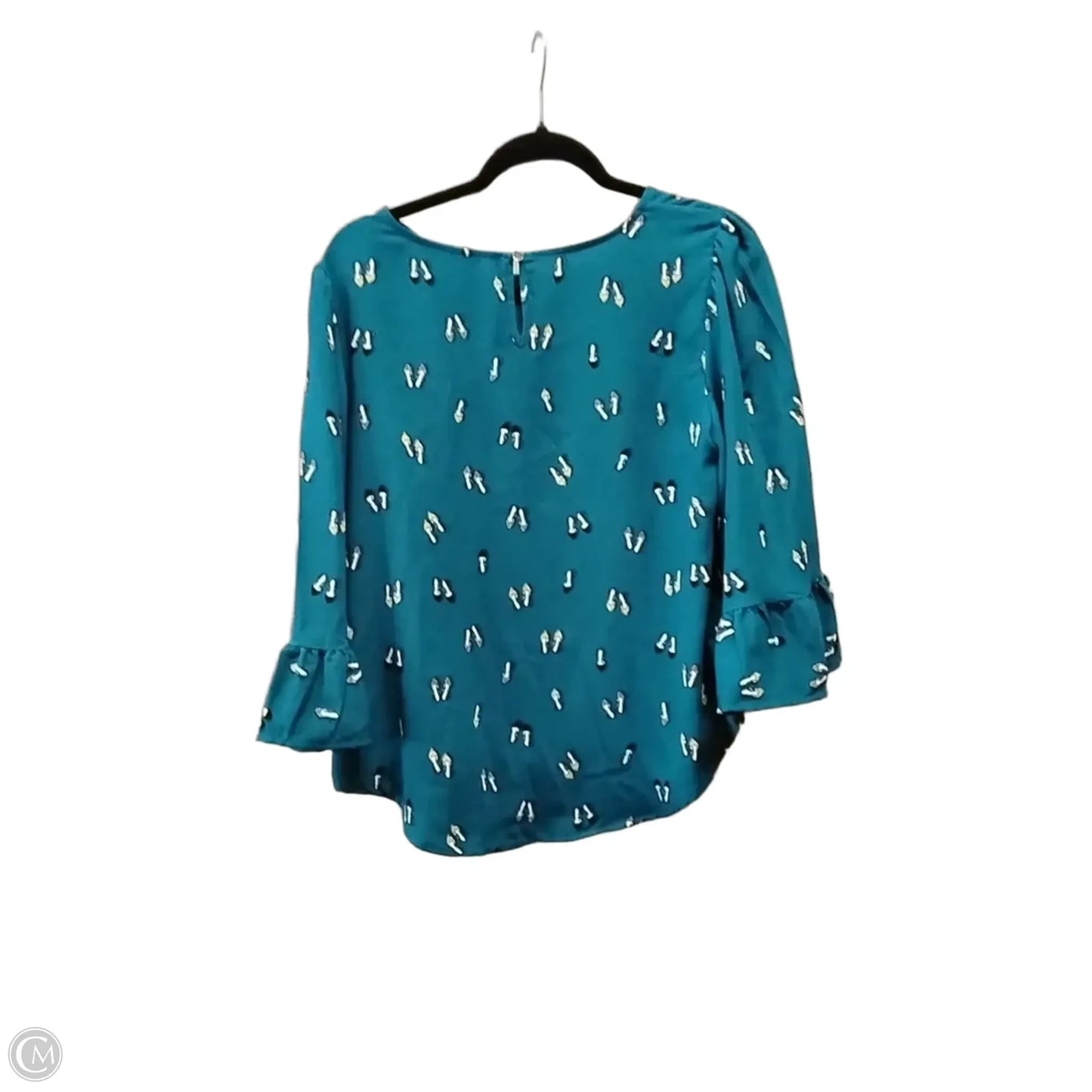 Blouse Long Sleeve By Apt 9 In Teal, Size: M