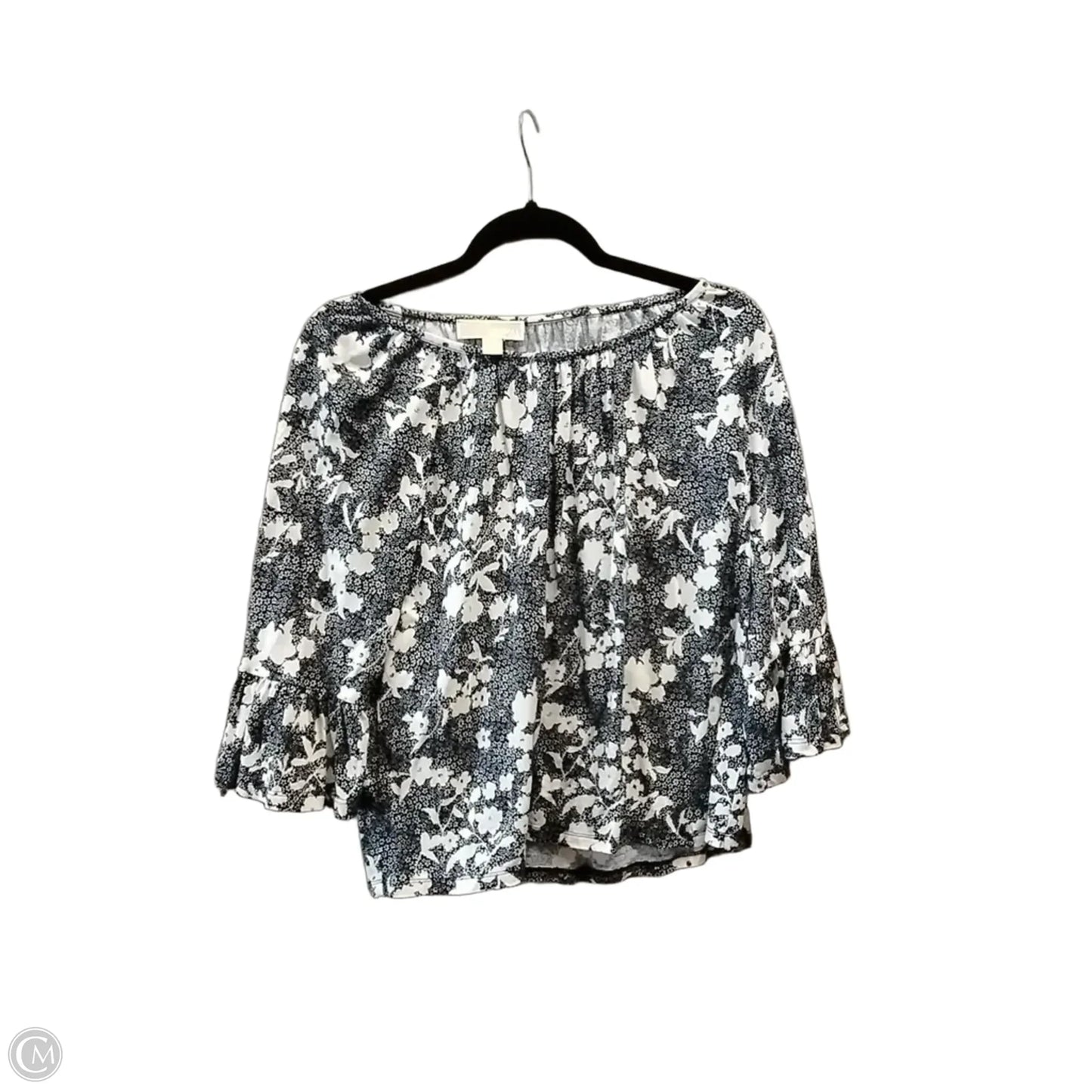 Top Long Sleeve By Michael By Michael Kors In Floral Print, Size: S