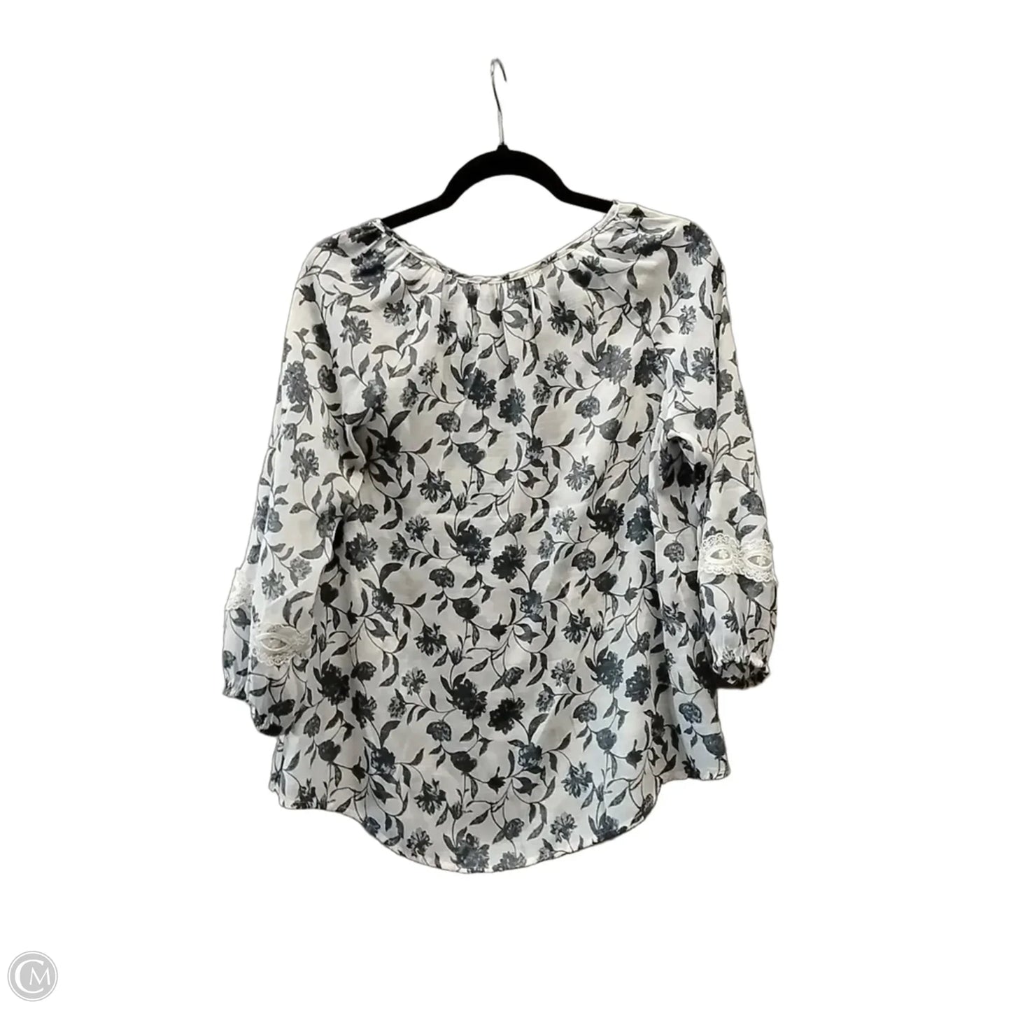 Blouse Long Sleeve By Como Blu In Floral Print, Size: S