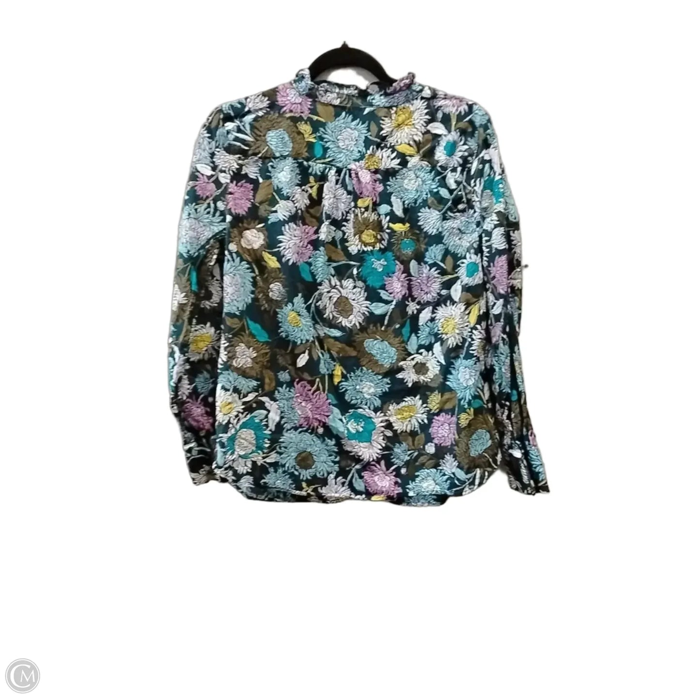 Blouse Long Sleeve By Talbots In Floral Print, Size: M