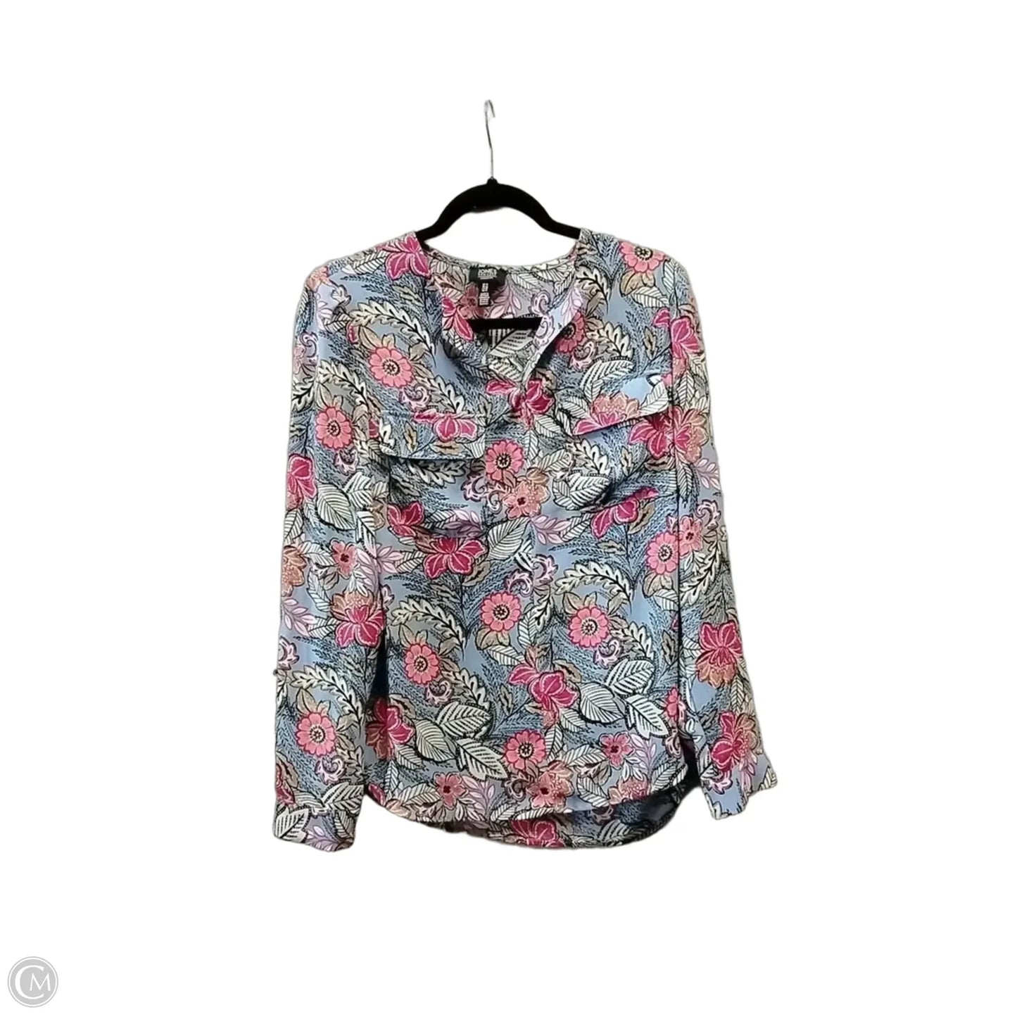 Blouse Long Sleeve By Jones New York In Floral Print, Size: M