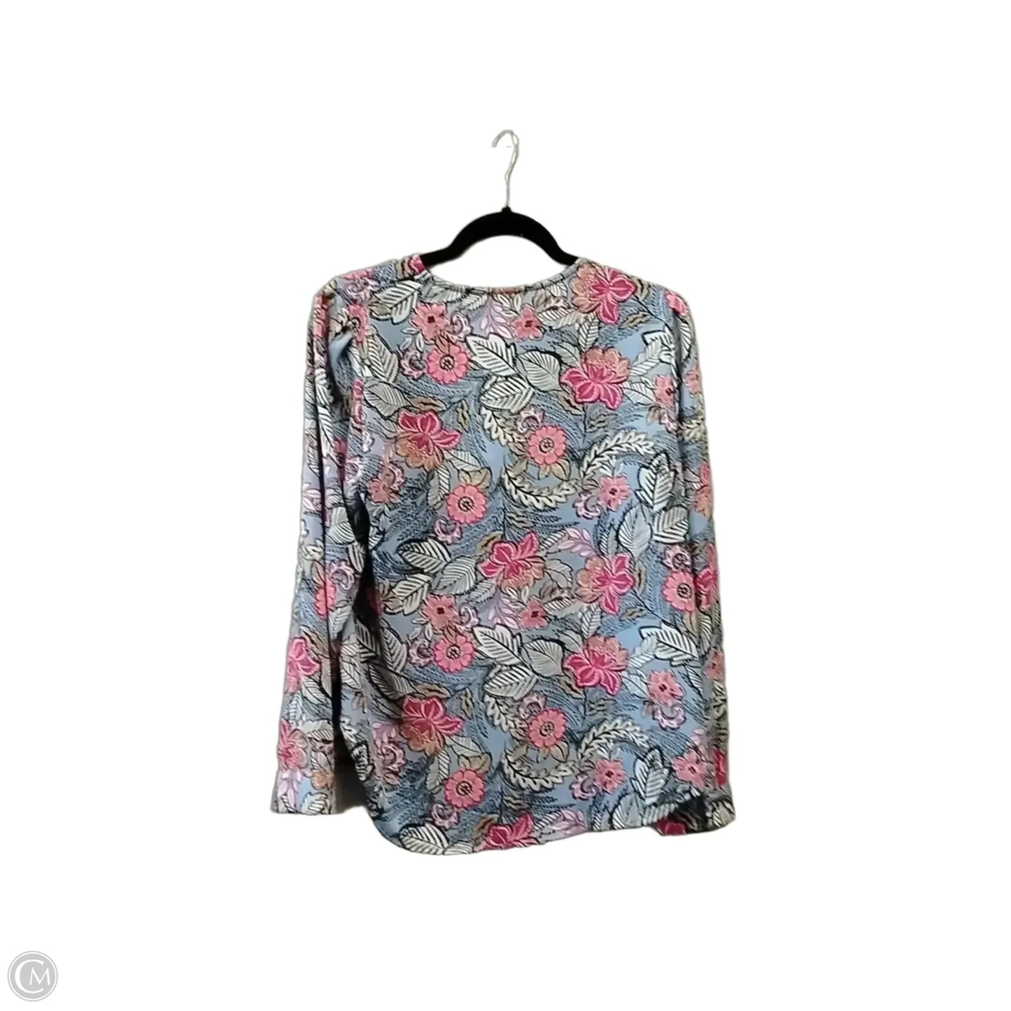 Blouse Long Sleeve By Jones New York In Floral Print, Size: M