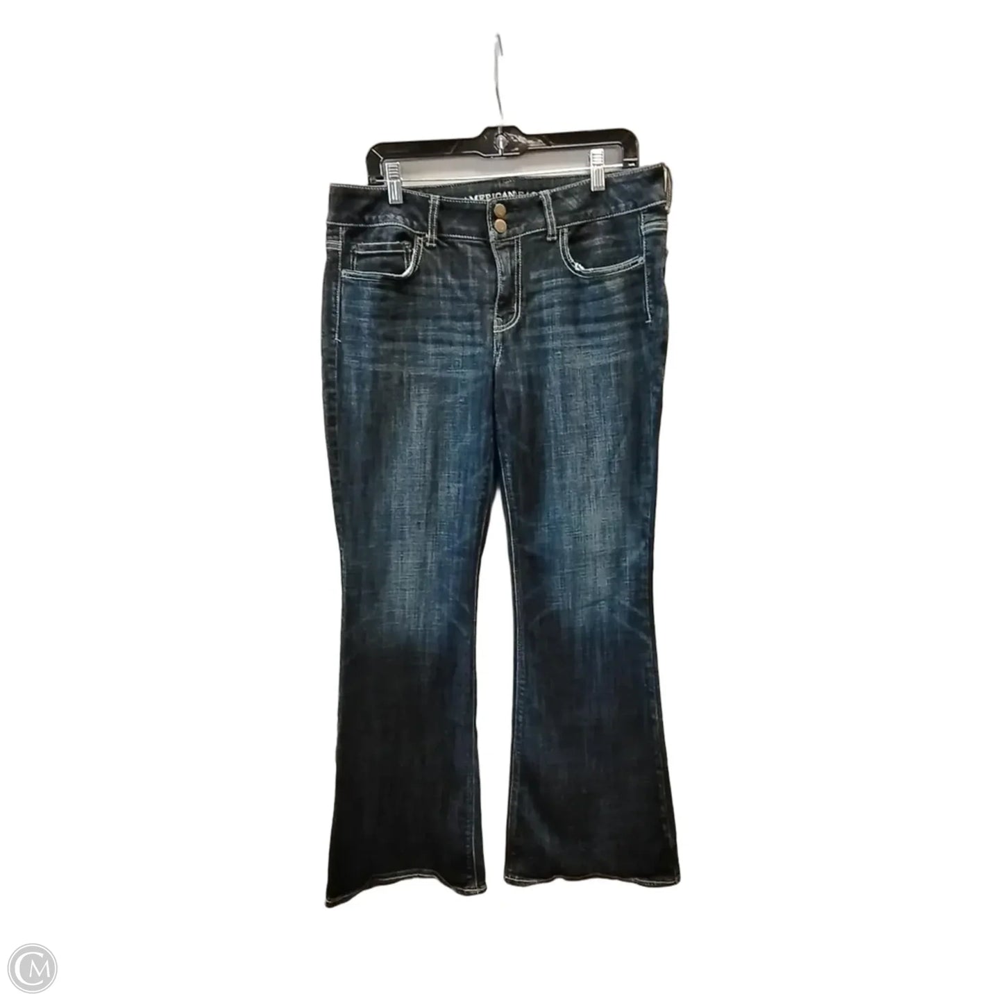 Jeans Flared By American Eagle In Blue Denim, Size: 12