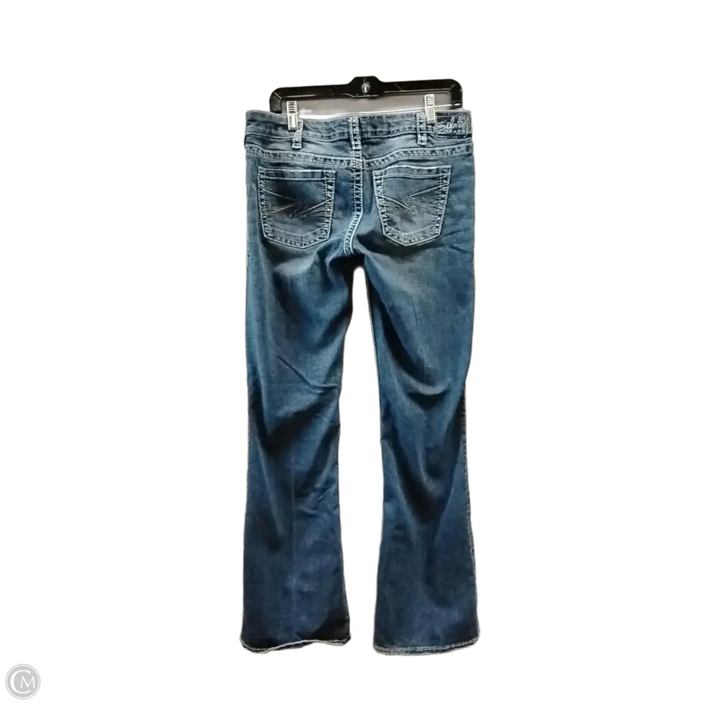 Jeans Flared By Silver In Blue Denim, Size: 12