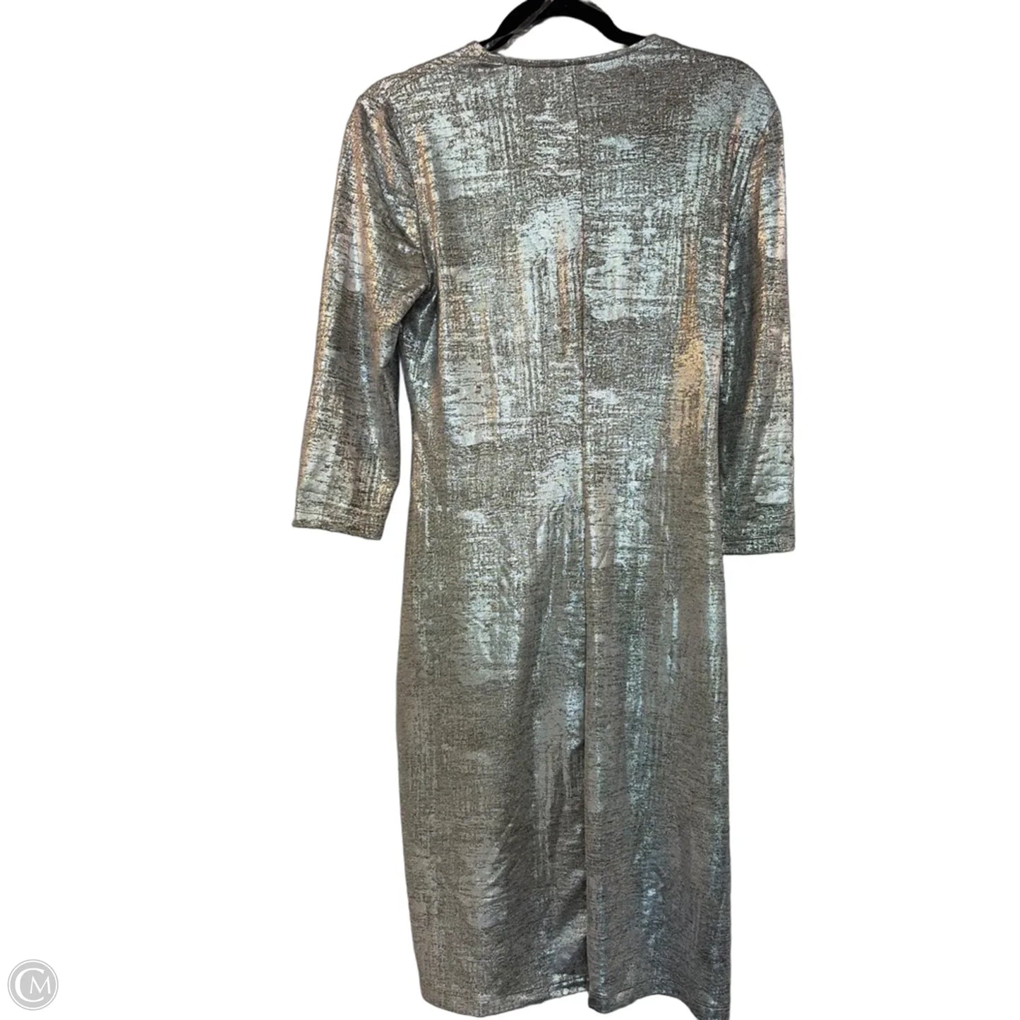 Dress Party Midi By Anne Klein In Silver, Size: 8