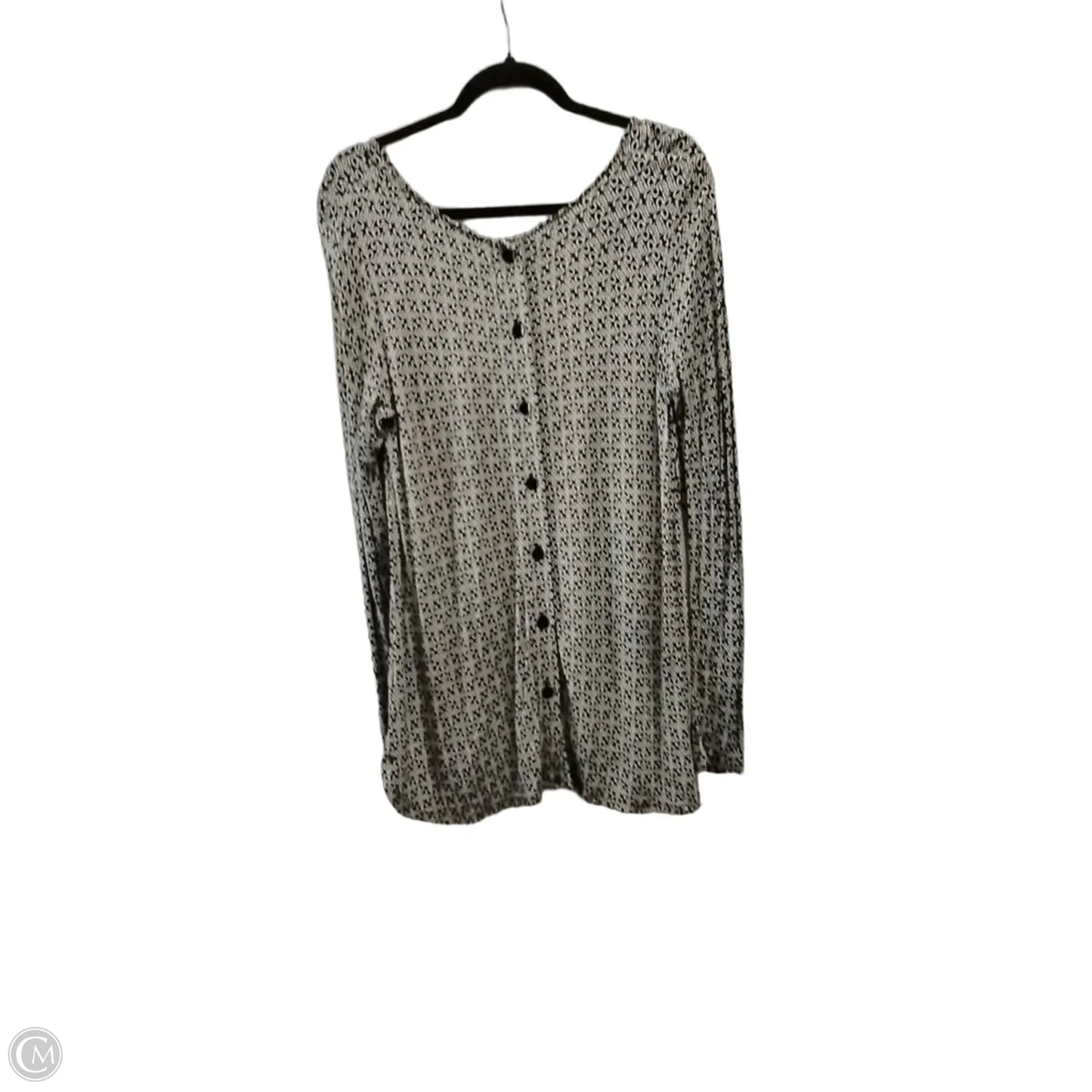 Top Long Sleeve By J. Jill In Black & White, Size: Xs