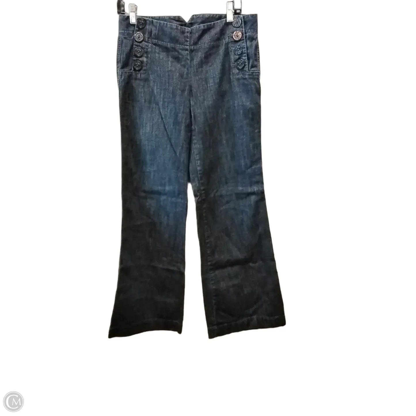 Jeans Flared By Loft In Blue Denim, Size: 4