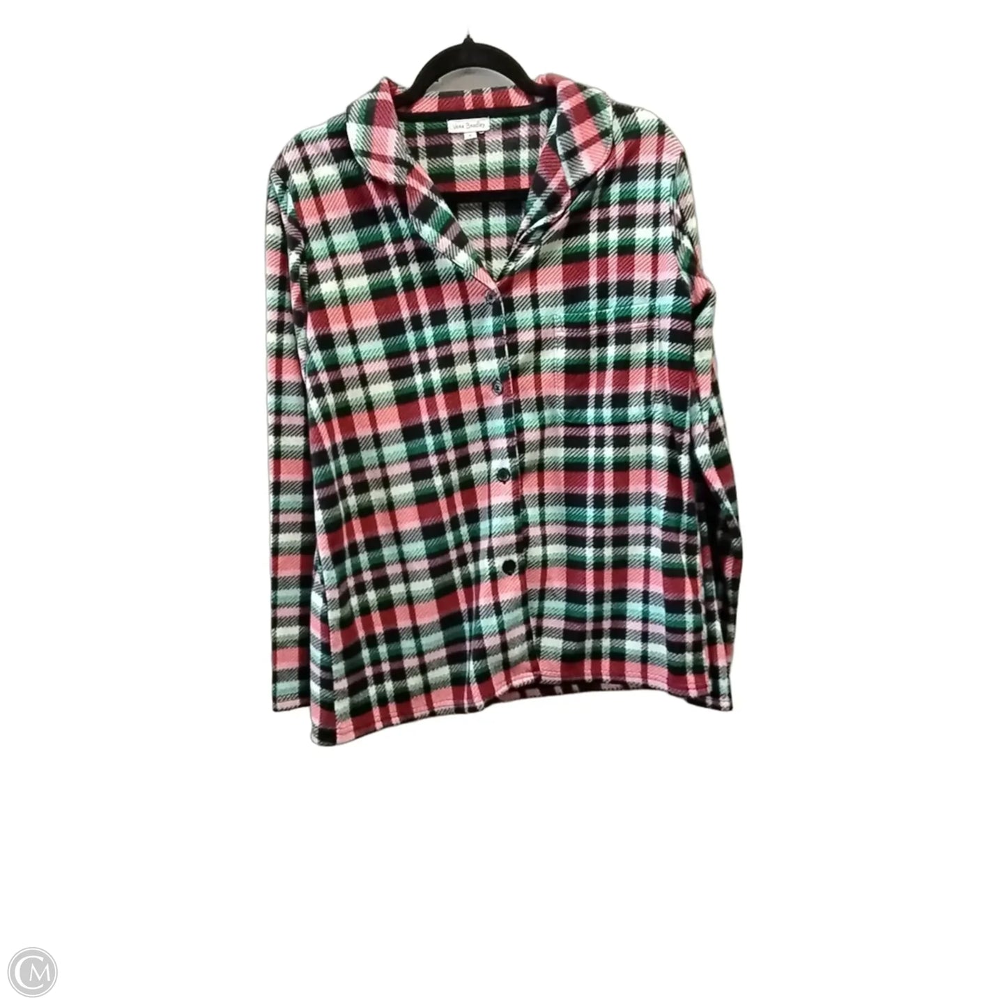 Top Long Sleeve By Vera Bradley In Plaid Pattern, Size: M