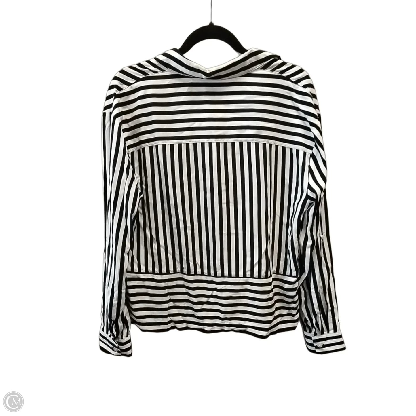 Blouse Long Sleeve By Jane And Delancey In Striped Pattern, Size: S
