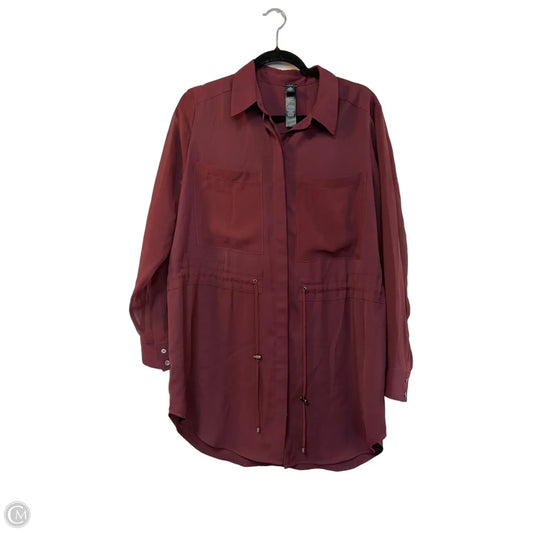 Blouse Long Sleeve By Chicos In Purple, Size: L