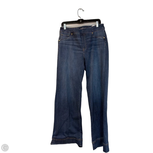 Jeans Flared By Chicos In Blue Denim, Size: 10
