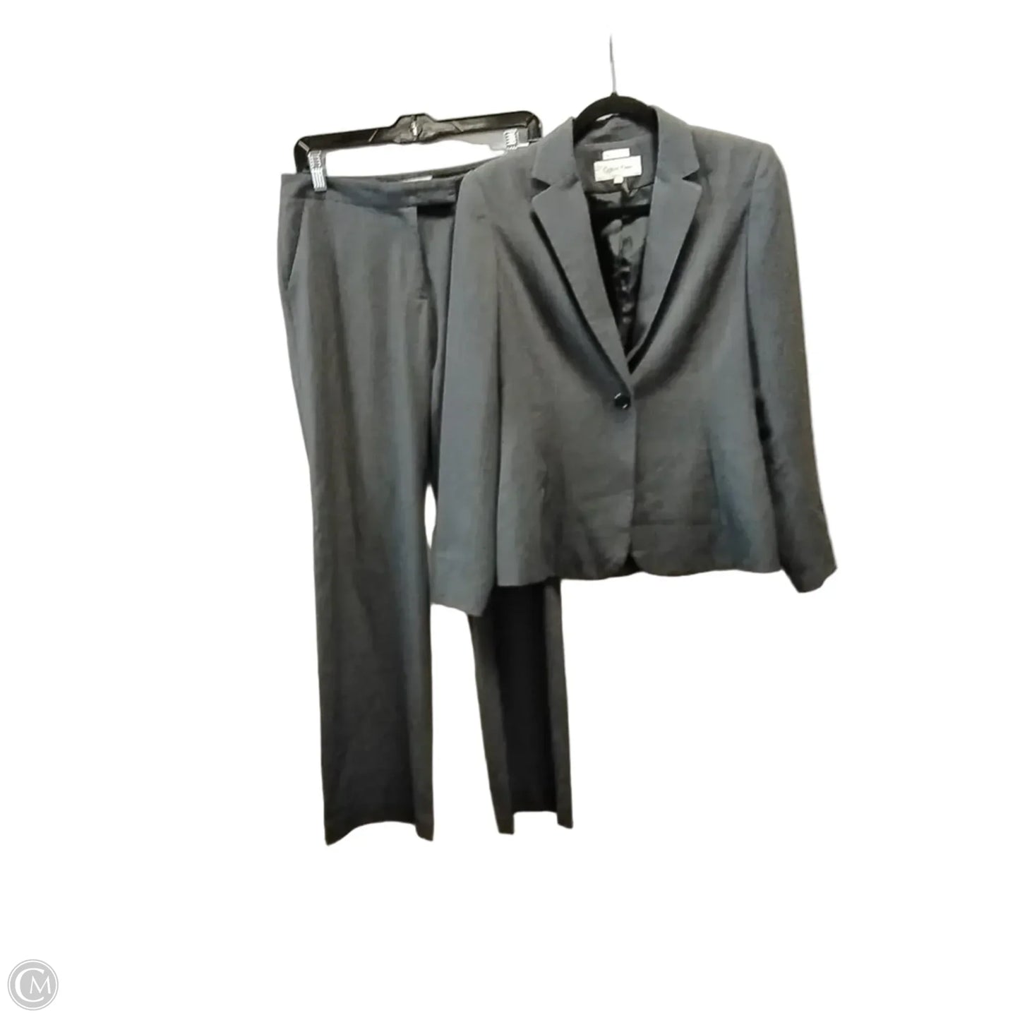 Pants Suit 2pc By Calvin Klein In Grey, Size: 4