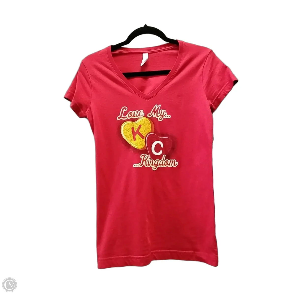 Top Short Sleeve Basic By Cmf In Red, Size: L