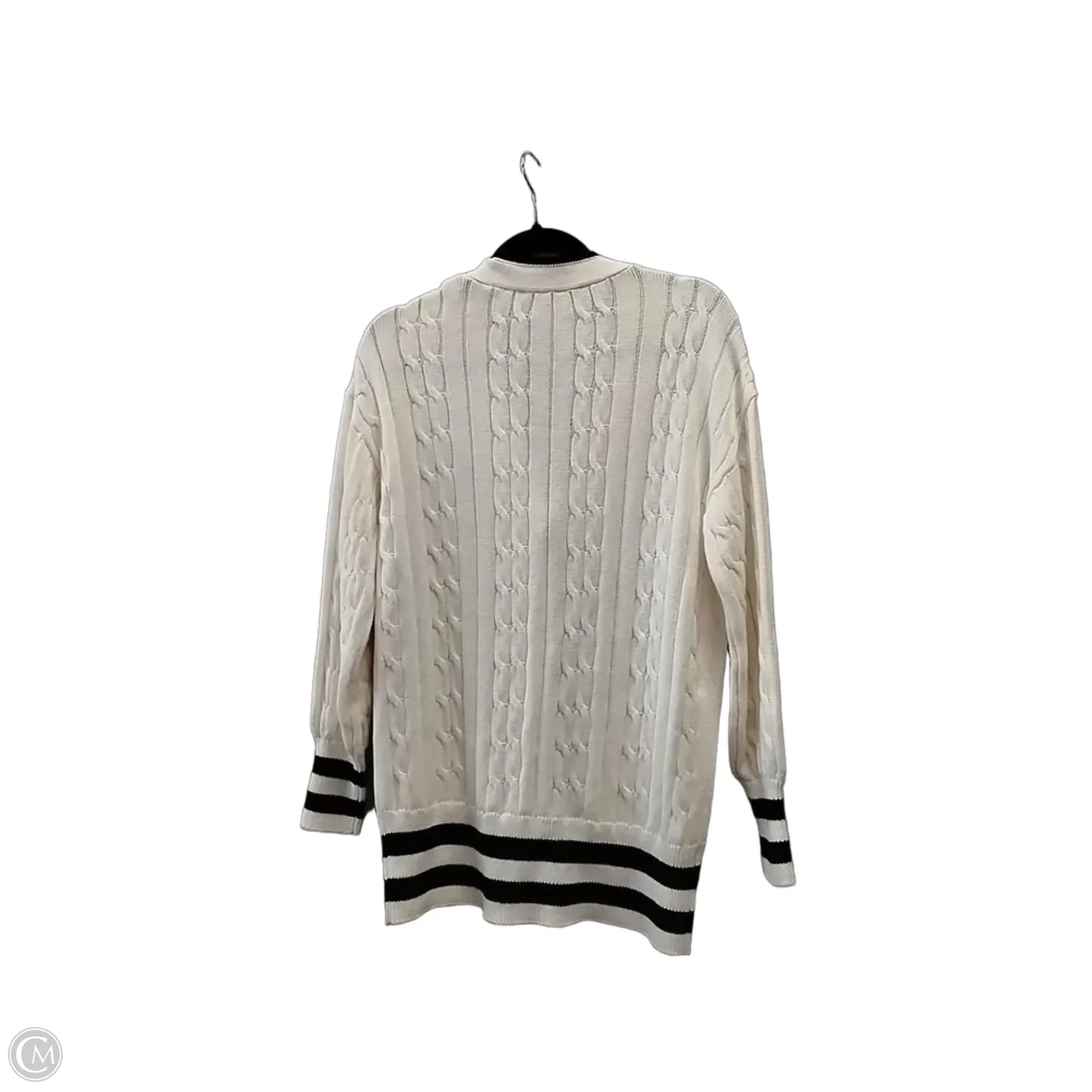 Sweater Cardigan By Loft In Cream, Size: M