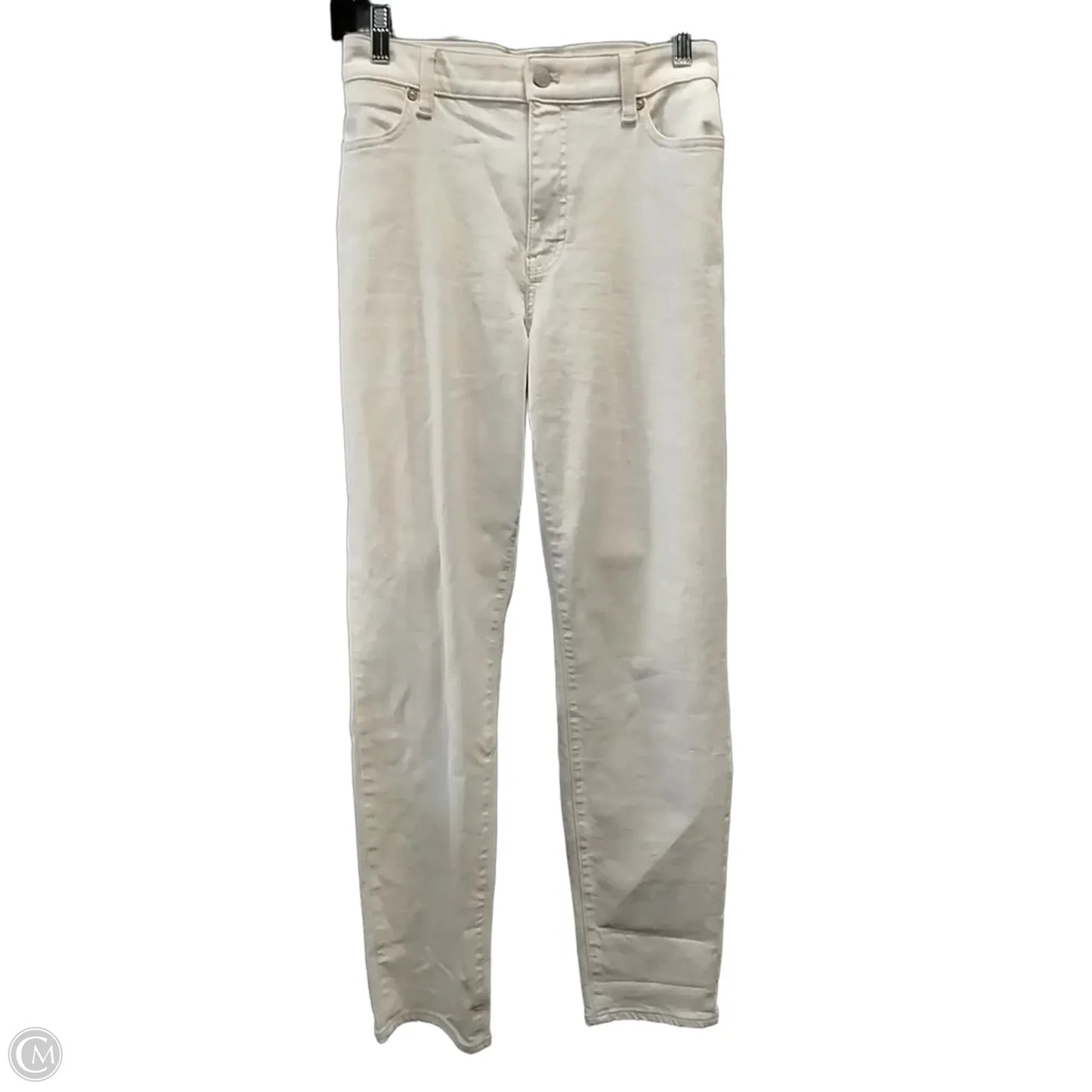 Jeans Straight By Talbots In Cream Denim, Size: 12l