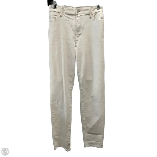 Jeans Straight By Talbots In Cream Denim, Size: 12l