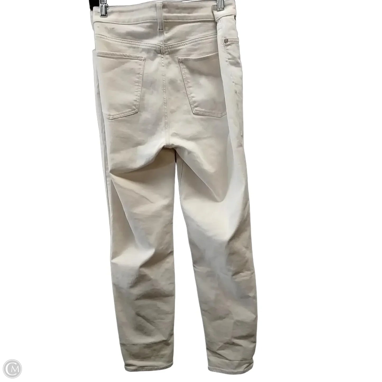 Jeans Straight By Talbots In Cream Denim, Size: 12l
